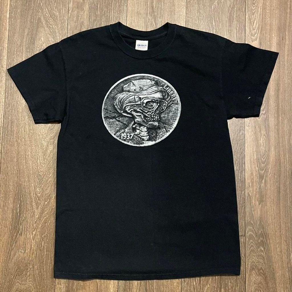 Gildan 1937 silver dollar skull shirt size M Size US L / EU 52-54 / 3 - 1 Thumbnail