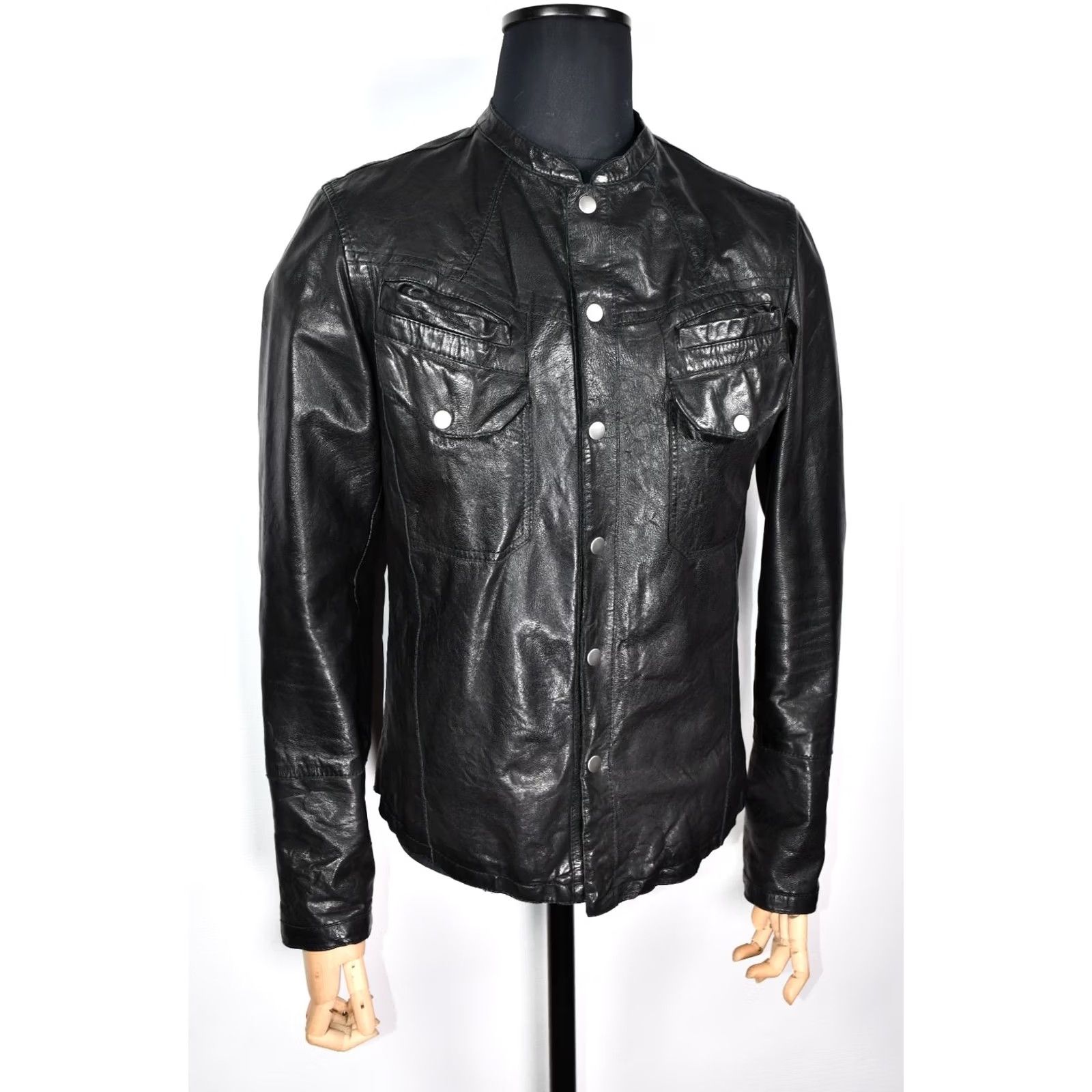 Allsaints All Saints Monster Leather Jacket Mens M Black Size US M / EU 48-50 / 2 - 4 Thumbnail
