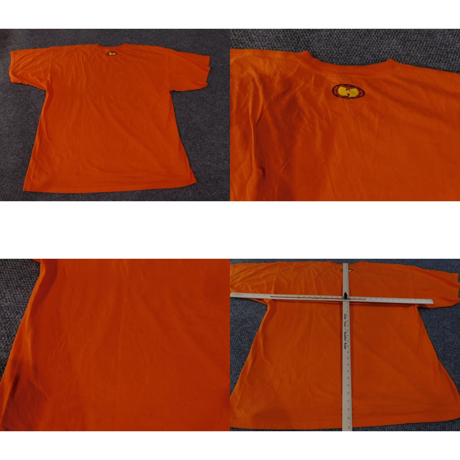 Vintage VINTAGE Wu Wear Shirt Mens XL Orange Graphic Tee Hip Hop 90s Wu Denimes Co WU DENIM CO. (Note: cannot add new info) Size US XL / EU 56 / 4 - 9 Thumbnail