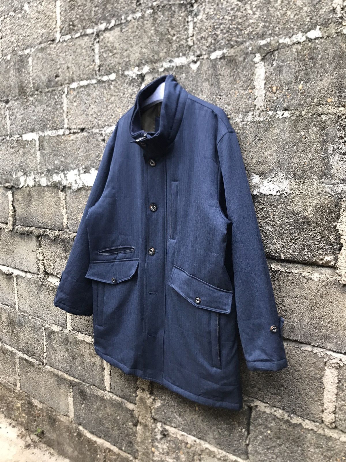 BARNS OUTFITTERS × Japanese Brand × Sergio Tacchini 🌟Sergio Tacchini Indigo Barn Coat Jacket Size US L / EU 52-54 / 3 - 3 Thumbnail
