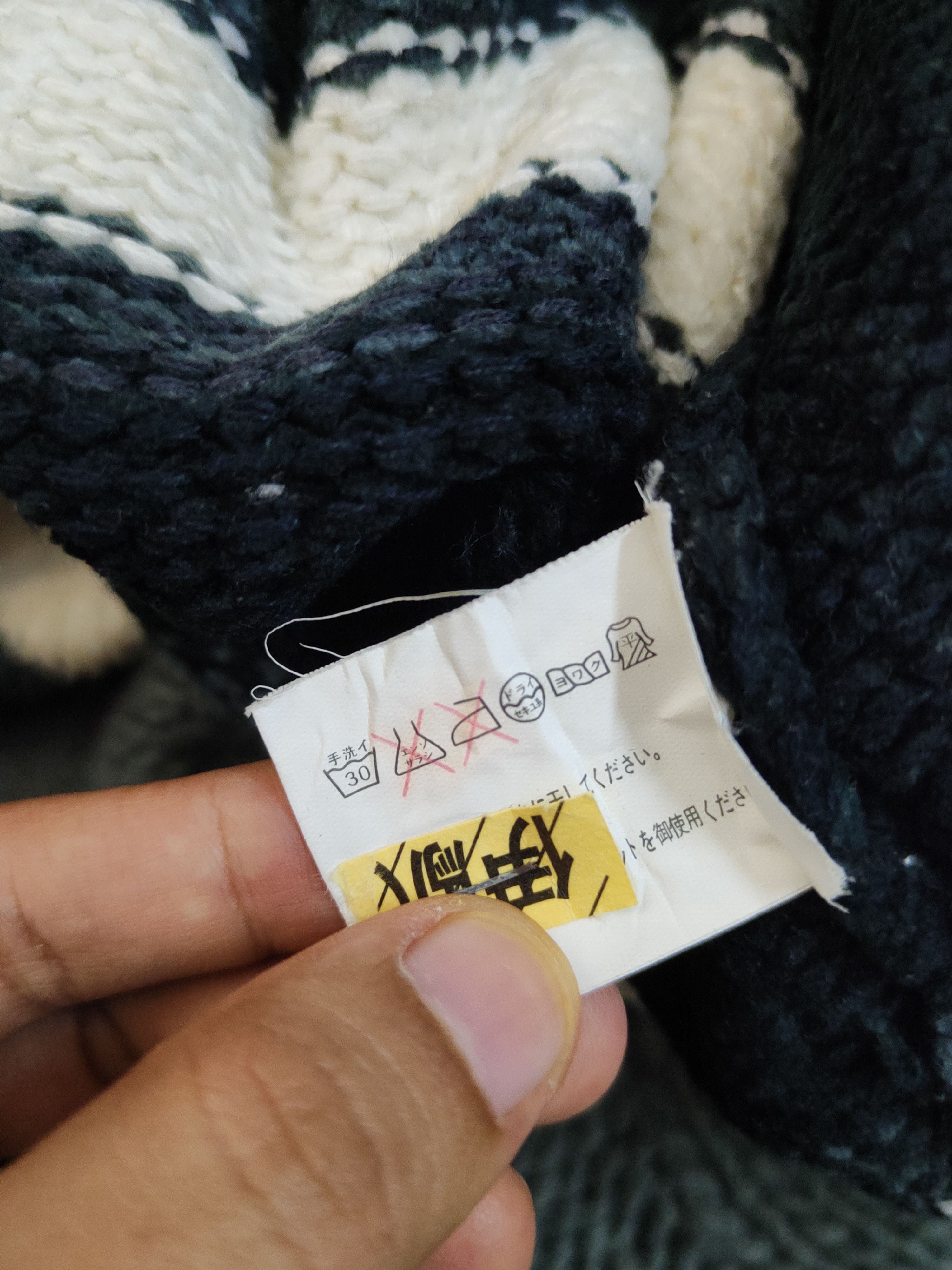 Homespun Knitwear Plus One Black White Stripe Knitwear Sweaters #W1330 Size US L / EU 52-54 / 3 - 10 Thumbnail