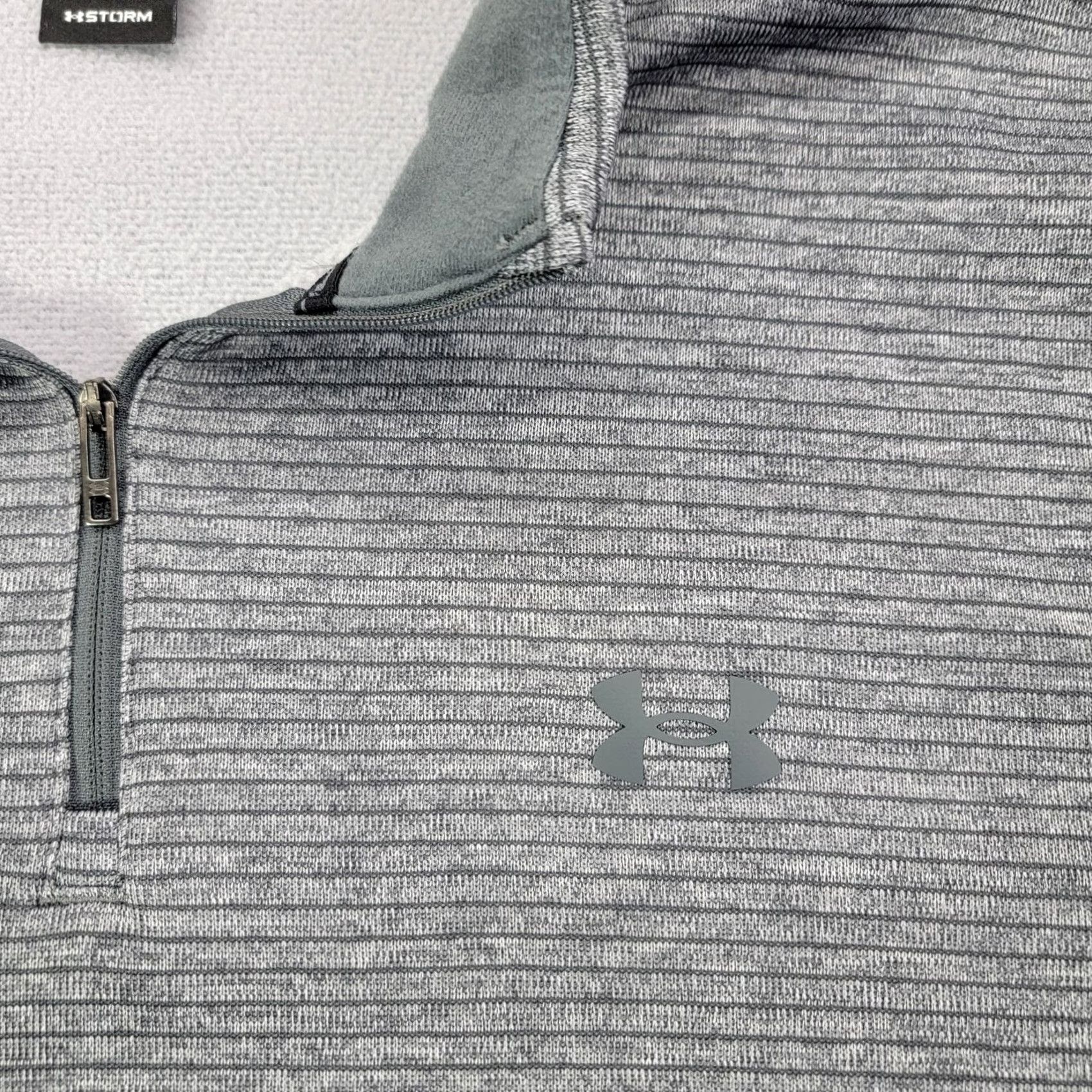 Under Armour Under Armour Golf Pullover Mens 3XLT Gray Storm Fleece 1/4 Zip Long Sleeve Size US XXL / EU 58 / 5 - 2 Thumbnail