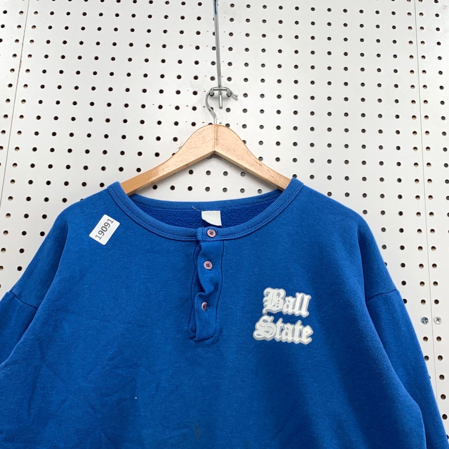 Vintage VINTAGE Ball State University Henley Sweatshirt Womens Large Adult Large Blue University 70s 80s 90s Womens Size L / US 10 / IT 46 - 2 Thumbnail