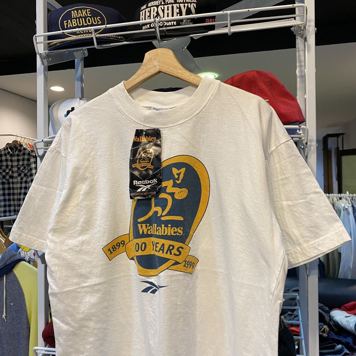Reebok DEADSTOCK wallabies australian rugby streetwear tee size L Size US L / EU 52-54 / 3 - 3 Thumbnail