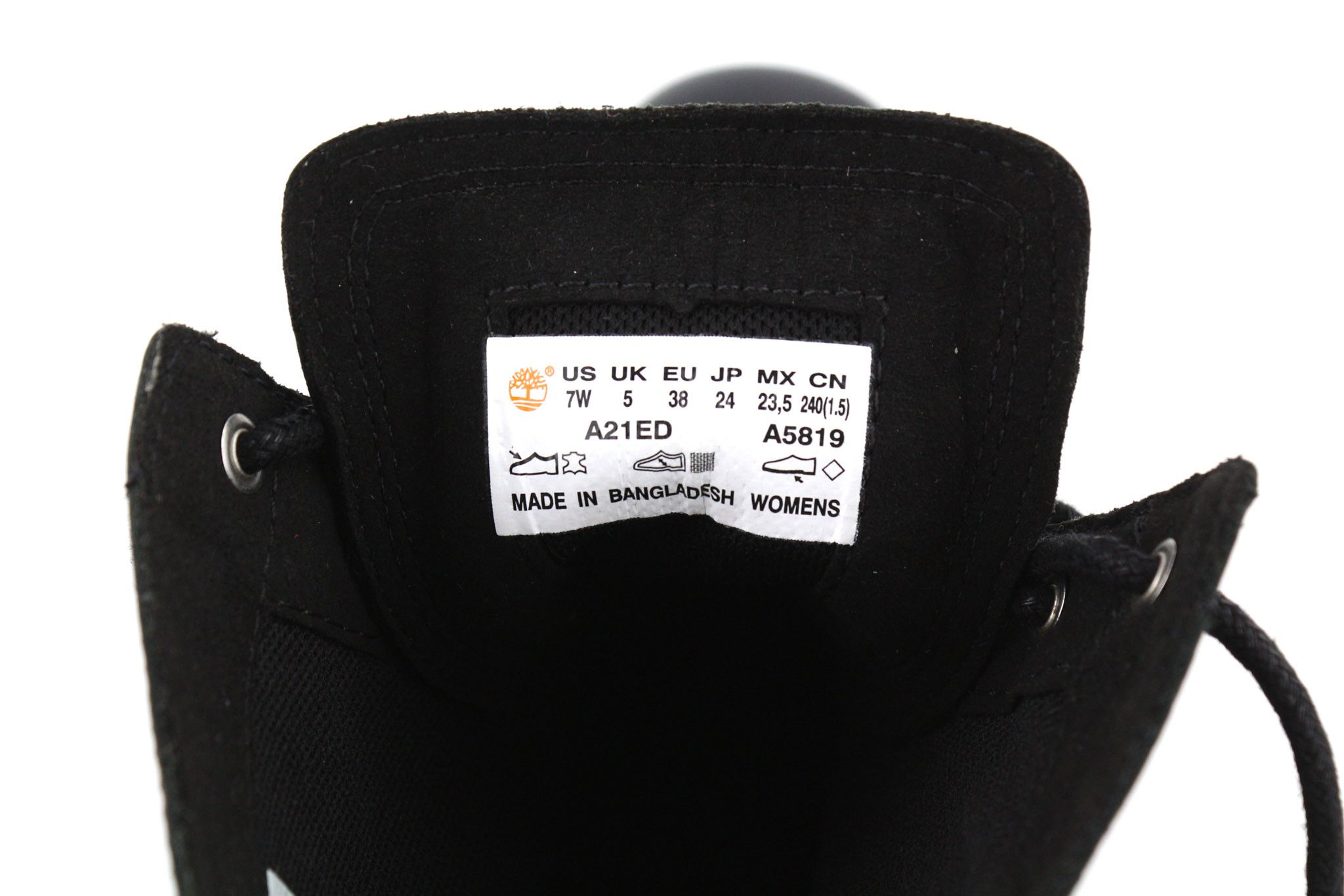 Timberland A21ED-A5819 EU38/38.5 Black Leather High Top Shoes 81163 Size US 7 / IT 37 - 12 Thumbnail