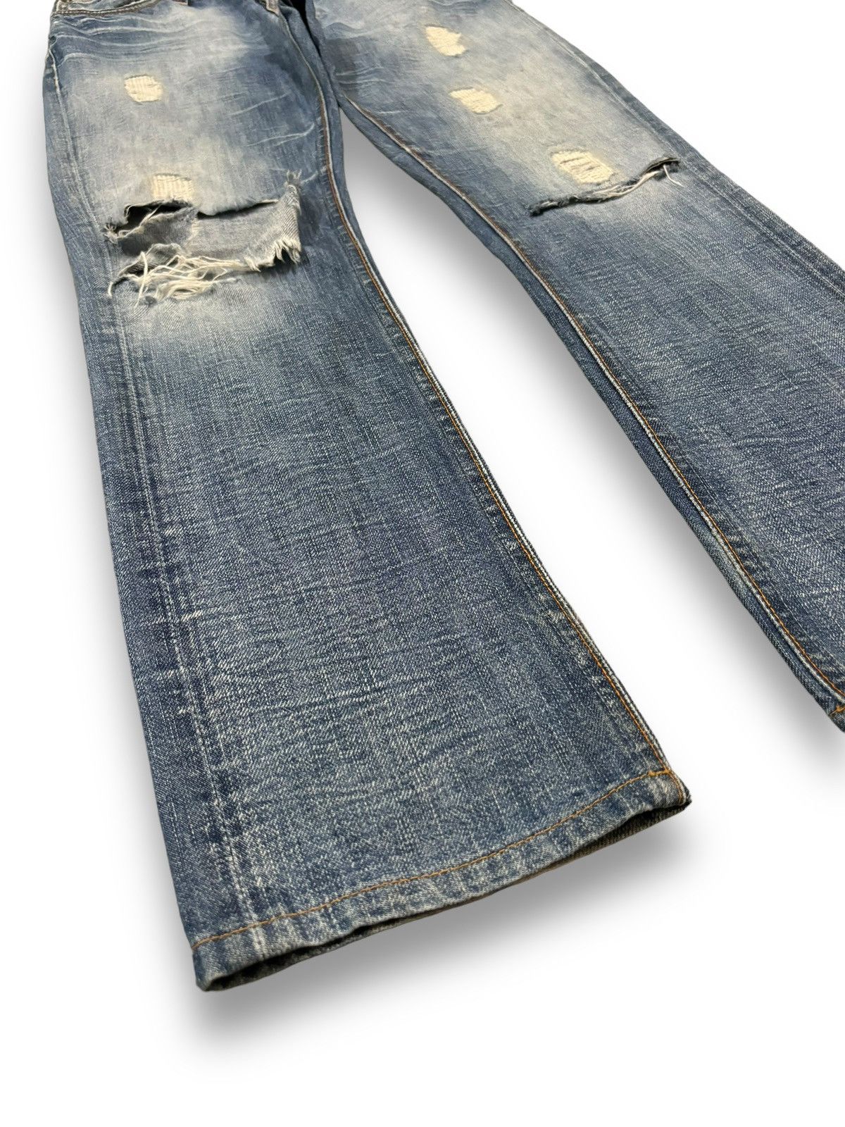 Nudie Jeans Vintage Nudie Whiskers Blue Washed Distressed Grunge Jeans Size US 29 - 8 Thumbnail