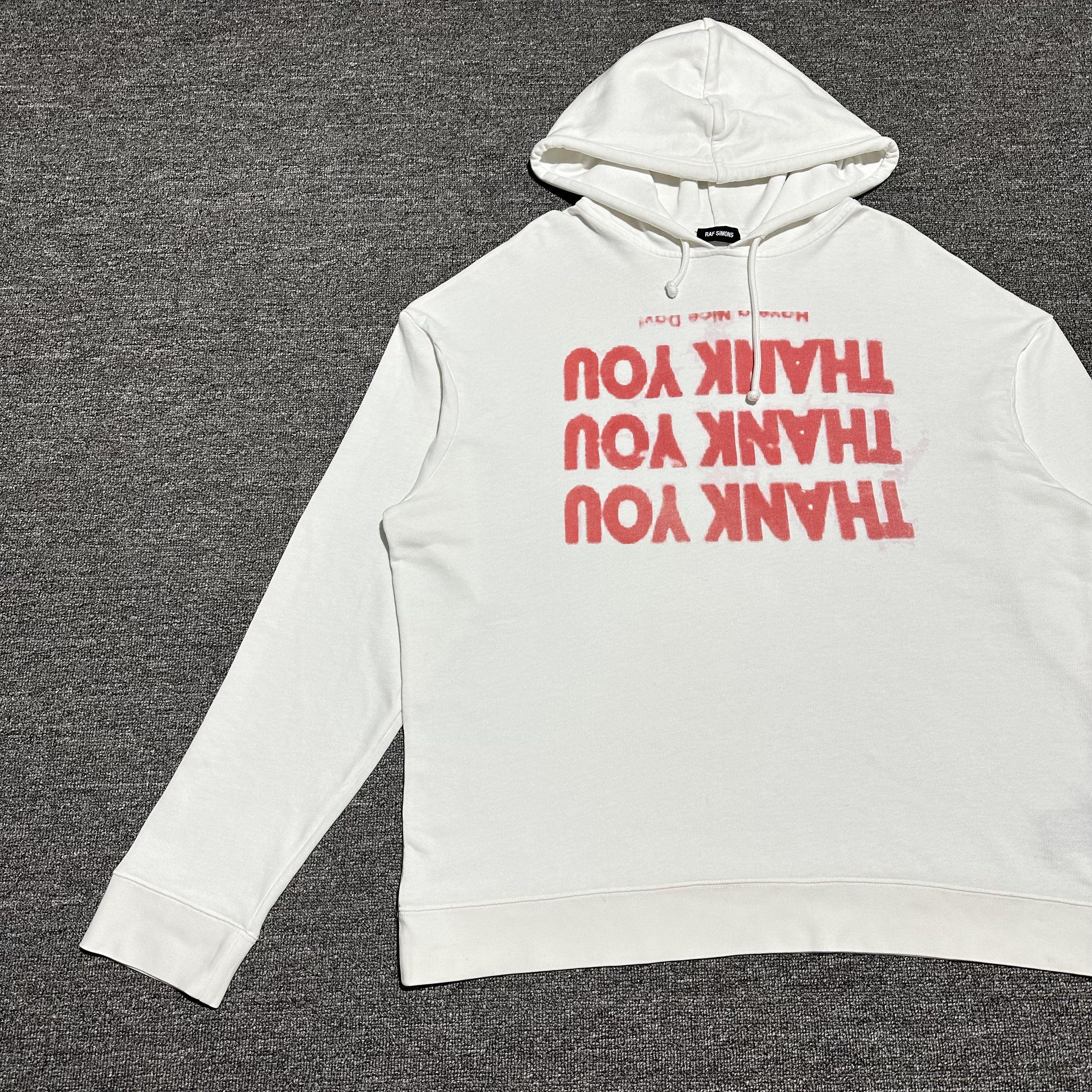 Raf Simons × Raf by Raf Simons Raf Simons Thank You Hoodie Size US L / EU 52-54 / 3 - 3 Thumbnail