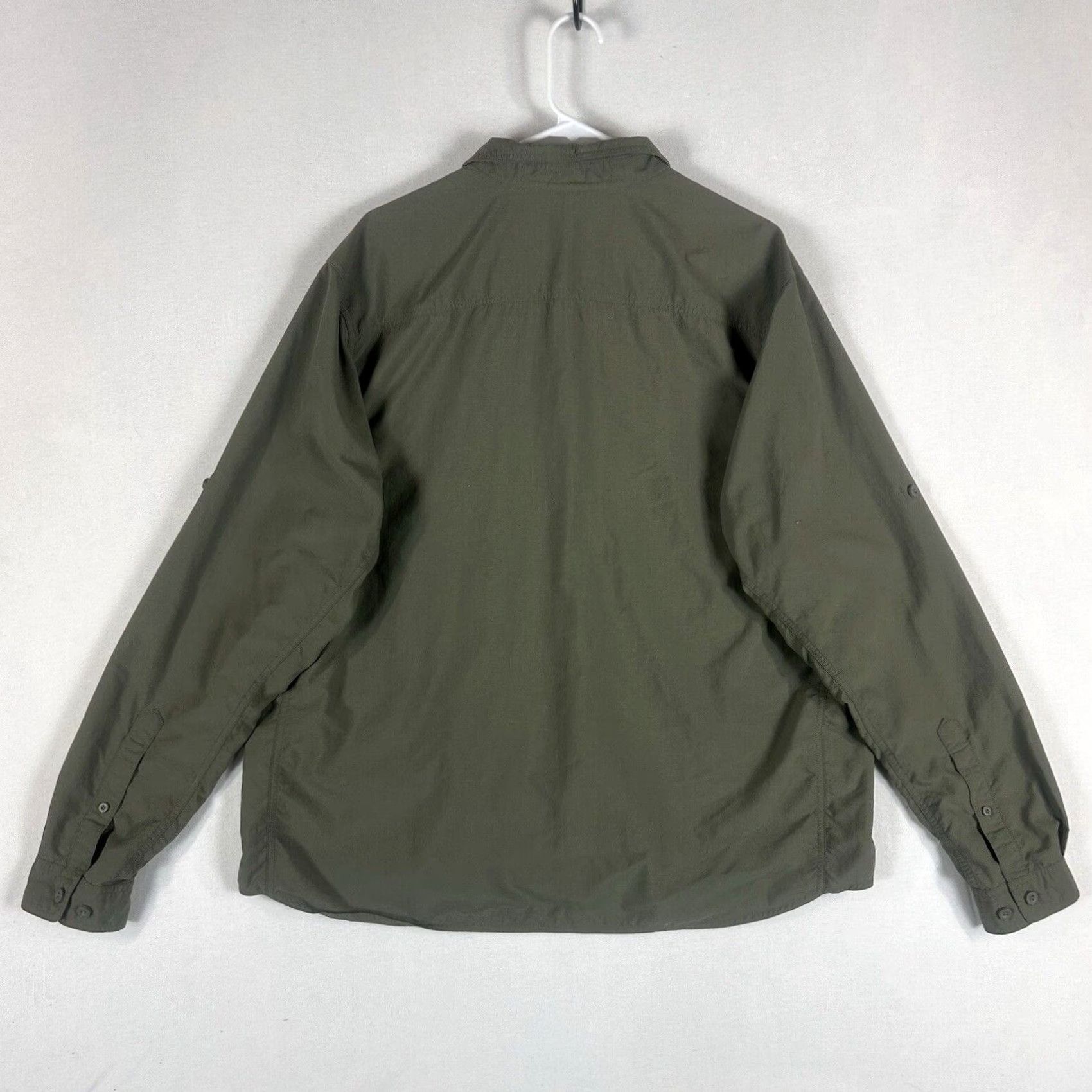 Eddie Bauer Eddie Bauer Button-Up Shirt Mens XL Green Long Sleeve Casual Pockets Camp Heritage Travex Modern Regular Fit Size US XL / EU 56 / 4 - 7 Thumbnail