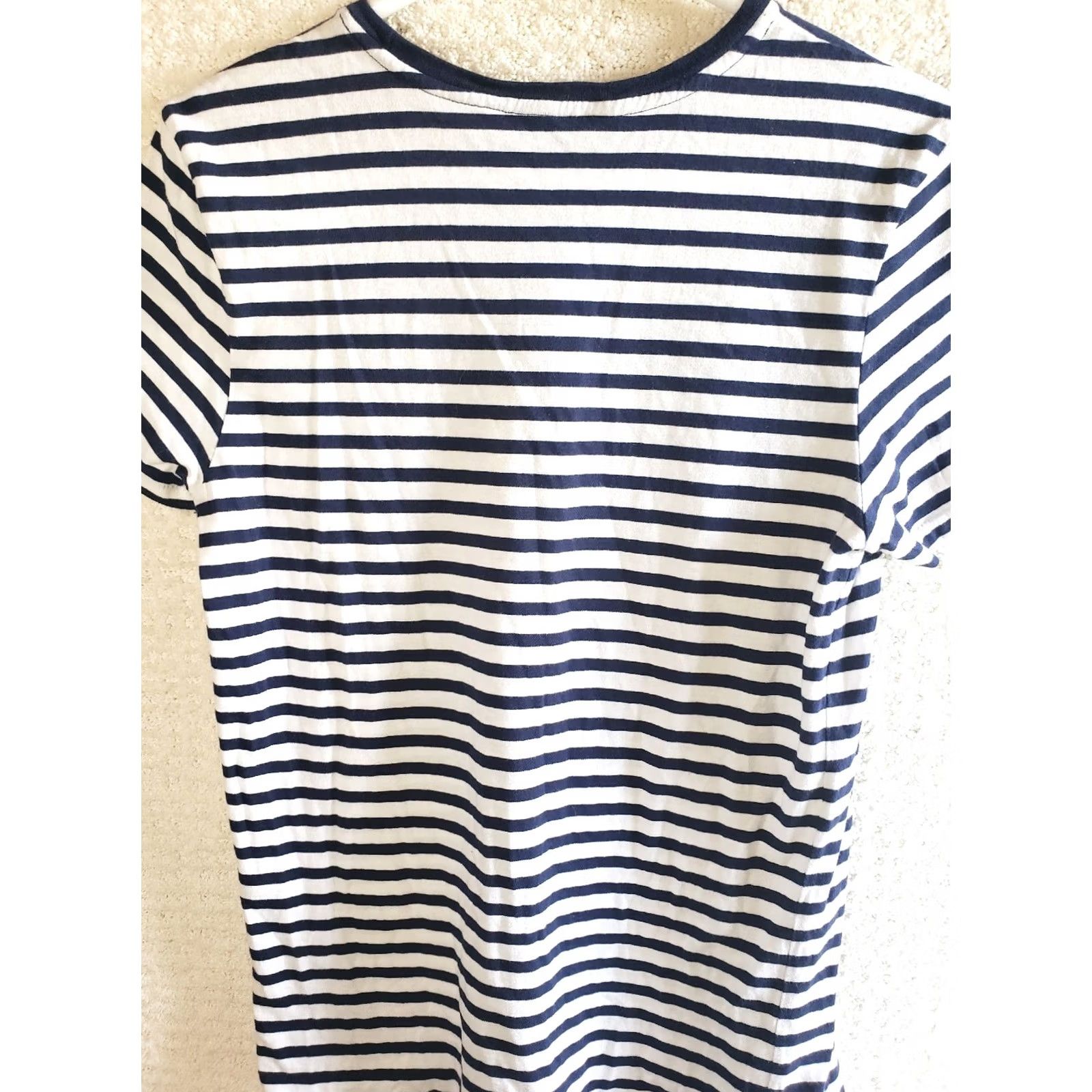 Polo Ralph Lauren VINTAGE Ralph Lauren Sport Shirt Womens L Blue Striped Short Sleeve Crew Neck Preppy Logo Casual All Seasons Men/Women Size L / US 10 / IT 46 - 7 Thumbnail