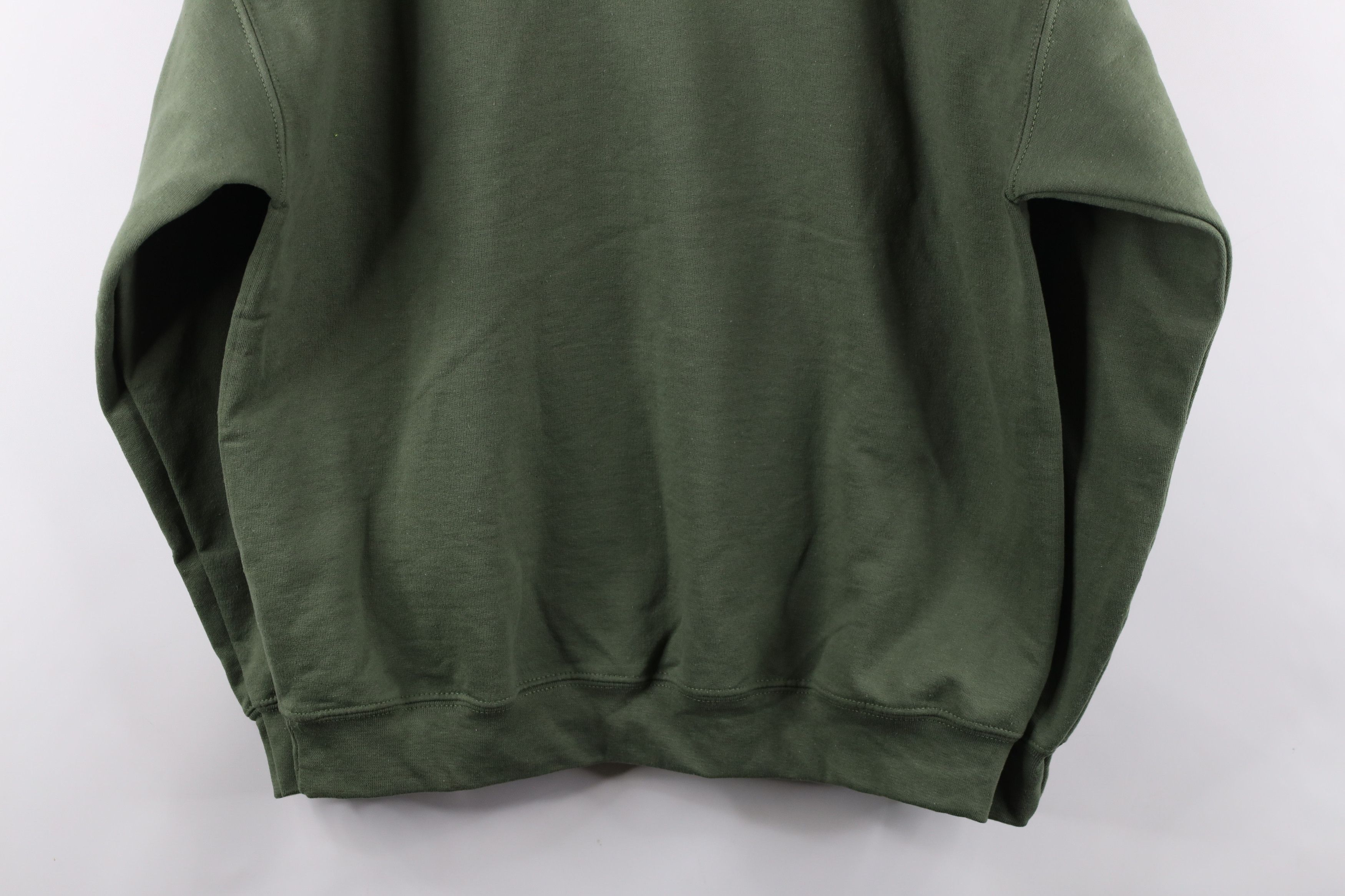 Vintage Vintage 90s Streetwear Blank Hoodie Sweatshirt Moss Green Size US L / EU 52-54 / 3 - 8 Thumbnail
