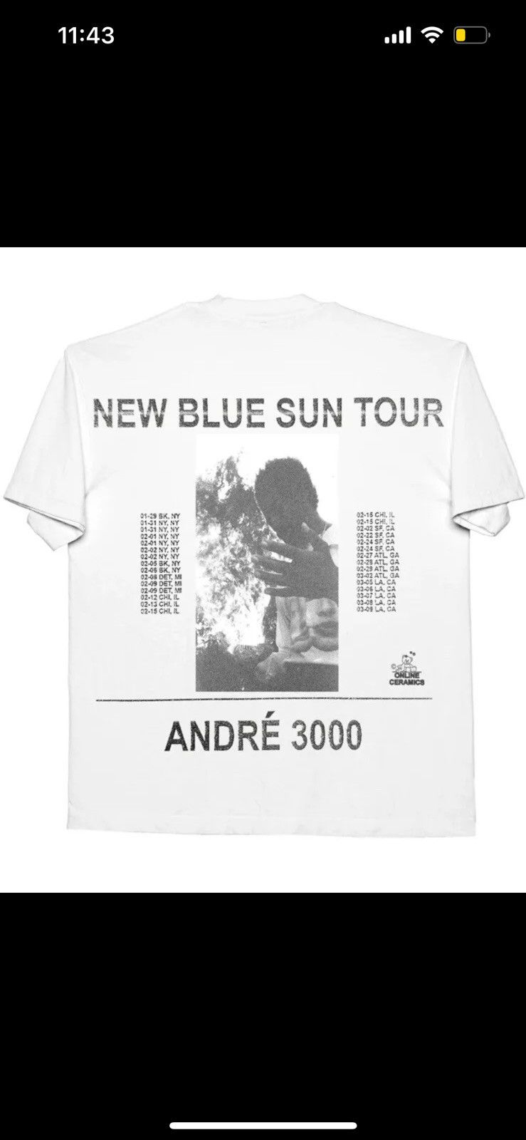 Online Ceramics Andre 3000 Online Ceramics New Blue Sun Tour Eyes T Shirt Size US S / EU 44-46 / 1 - 3 Thumbnail