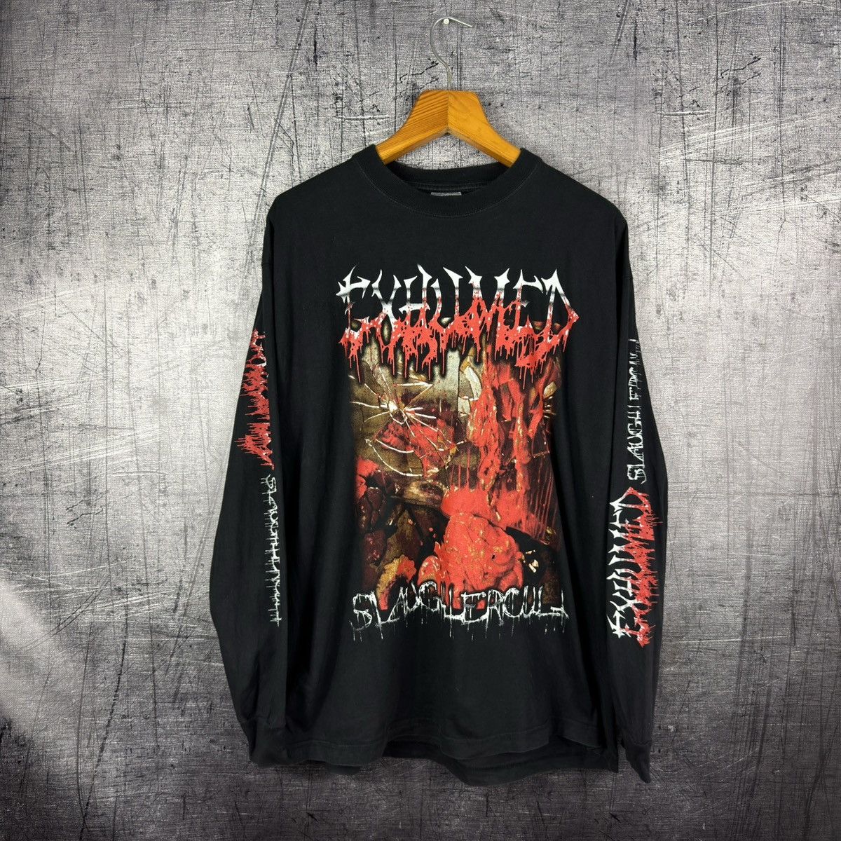 RARE Vintage 2000 Exhumed slaughtercult long sleeve t shirt