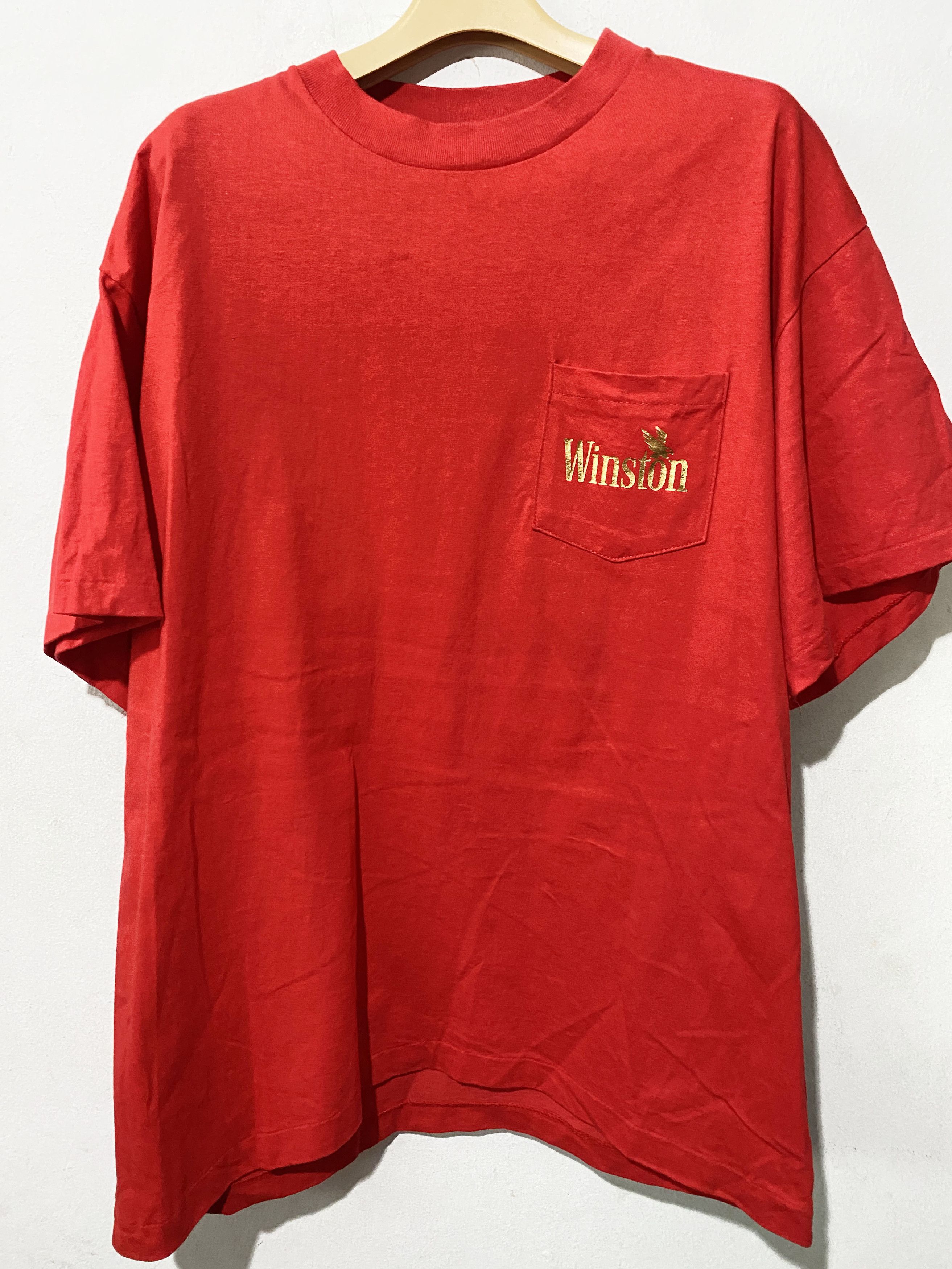 Marlboro × Vintage Vintage 90s Winston Cigarettes Pocket Tee Size US XL / EU 56 / 4 - 3 Thumbnail