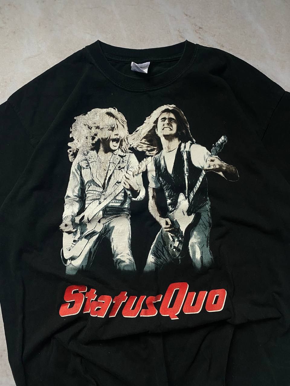 Band Tees × Vintage Vintage 00s Status Quo Ultra Cotton Y2K Tour Band Tee Size US XL / EU 56 / 4 - 4 Thumbnail