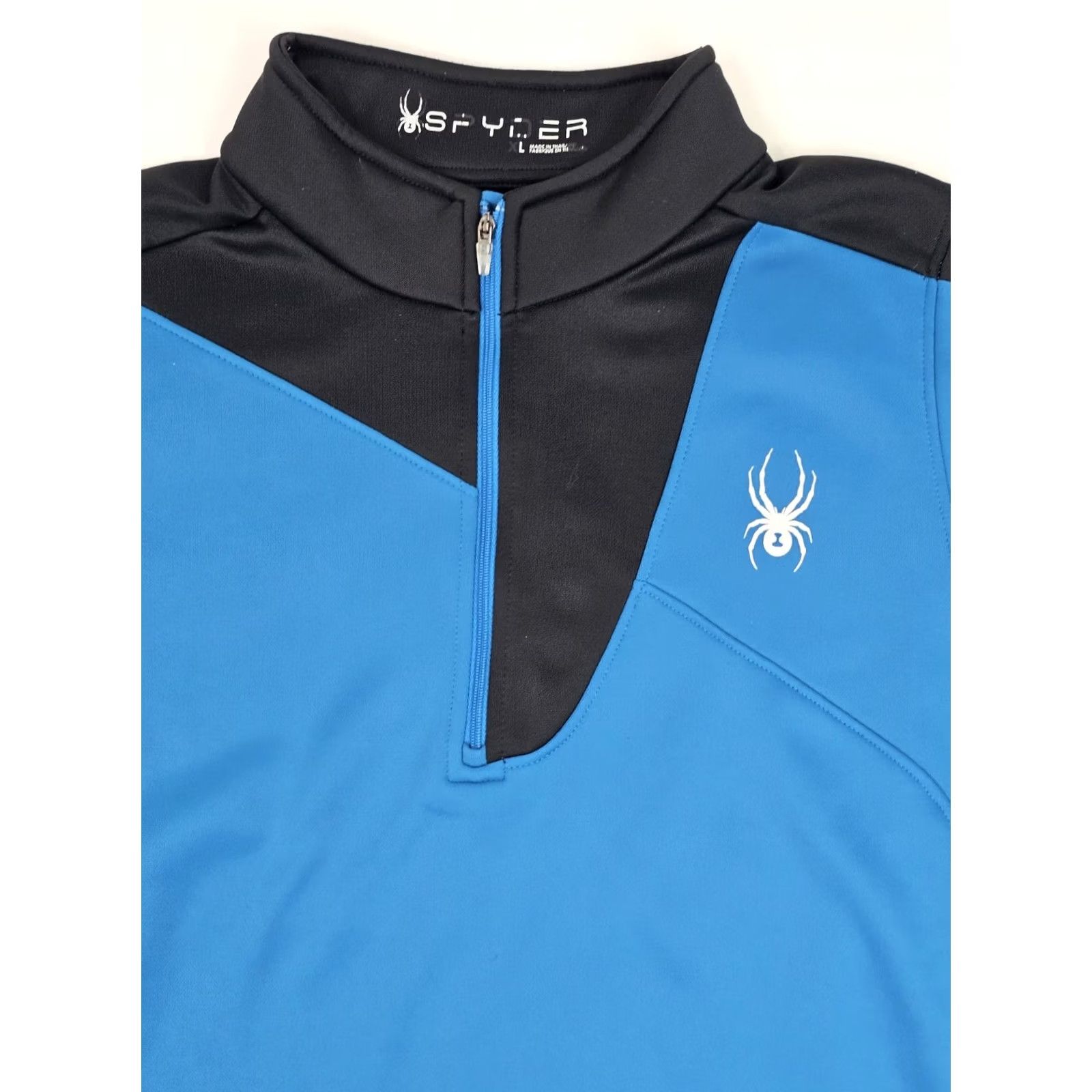 Spyder Spyder Sweater Pullover 1/4 Zip Fleece Men S Black Blue Two Tone 38 Chest Size US S / EU 44-46 / 1 - 3 Thumbnail