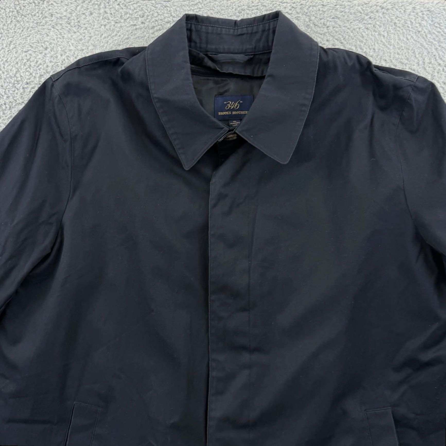 Brooks Brothers Brooks Brothers 346 Coat Mens M Blue Trench Coat Button Up Wool Lined Long Jacket Classic Style Size US M / EU 48-50 / 2 - 3 Thumbnail