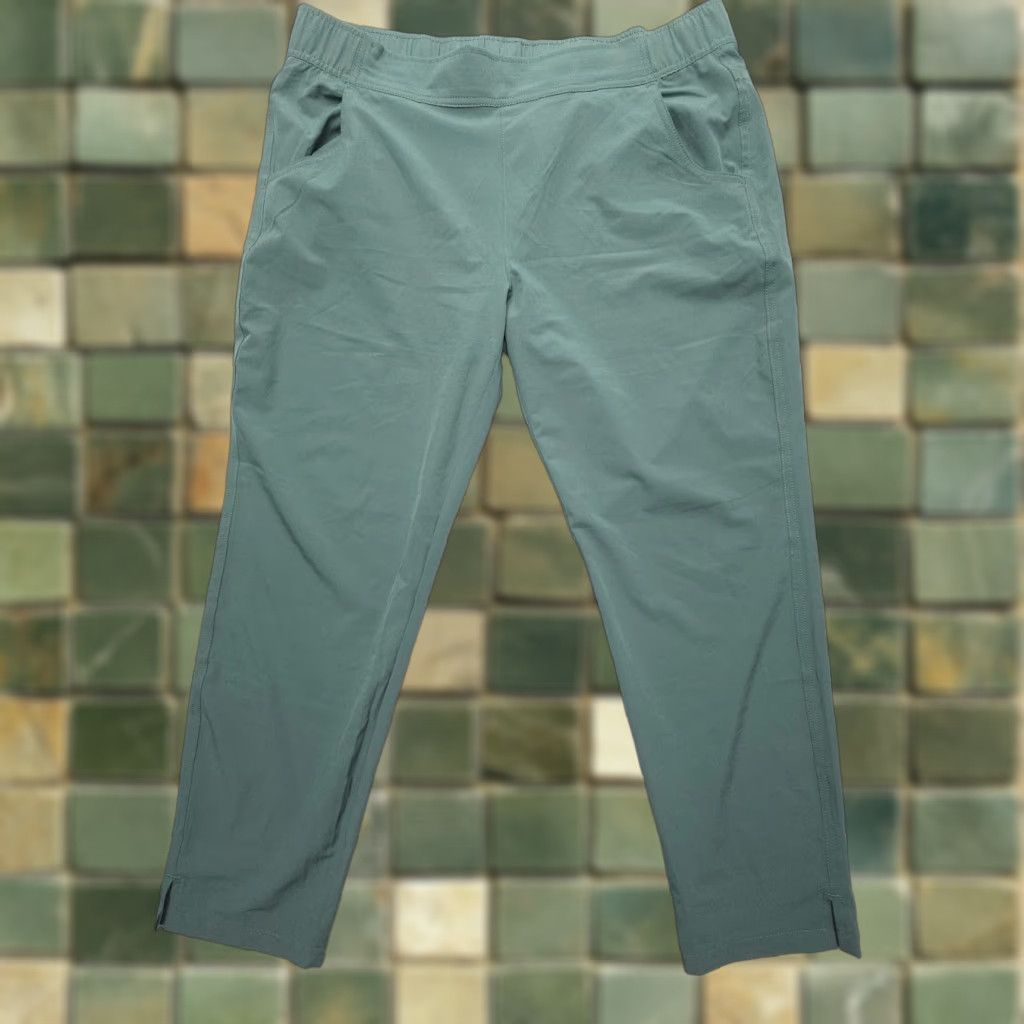 Eddie Bauer Eddie Bauer Ladies Traveler Pants Womens Large Green Pull On Stretch Hiking Tech Pants Size 36" / US 14 / IT 50 - 1 Thumbnail