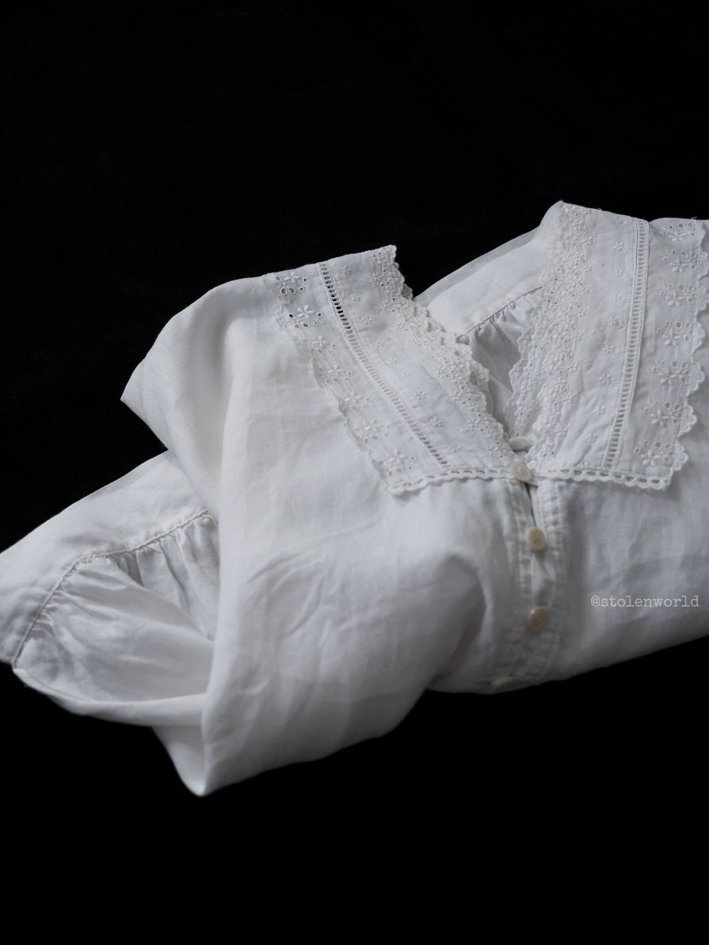 Comme des Garcons tricot comme des garçons 2011ss linen lace blouse Size S / US 4 / IT 40 - 6 Thumbnail