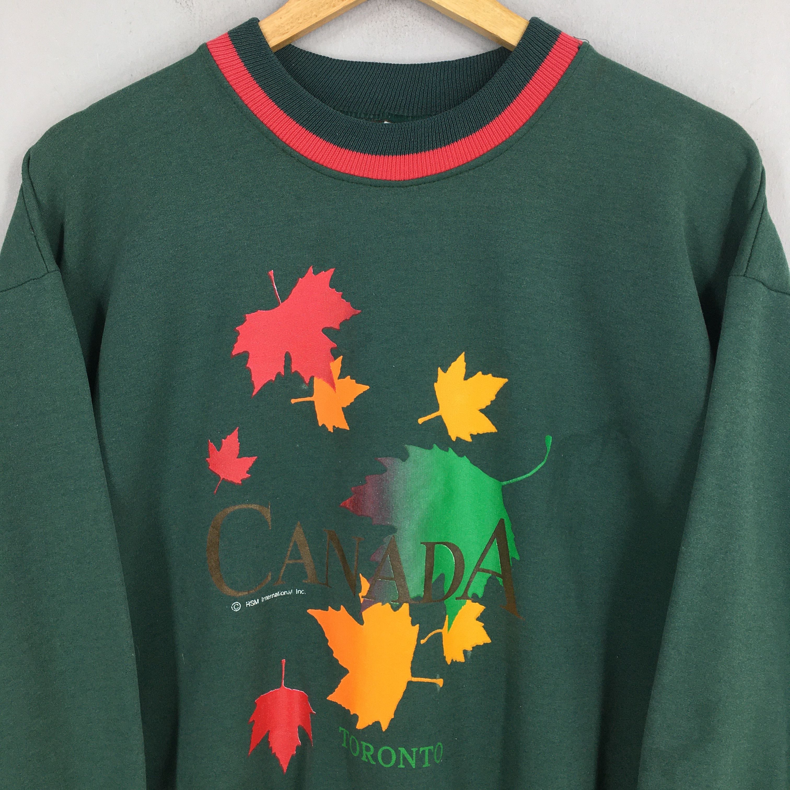 Vintage Vintage Toronto Canada Green Sweatshirt Medium Size US M / EU 48-50 / 2 - 2 Thumbnail