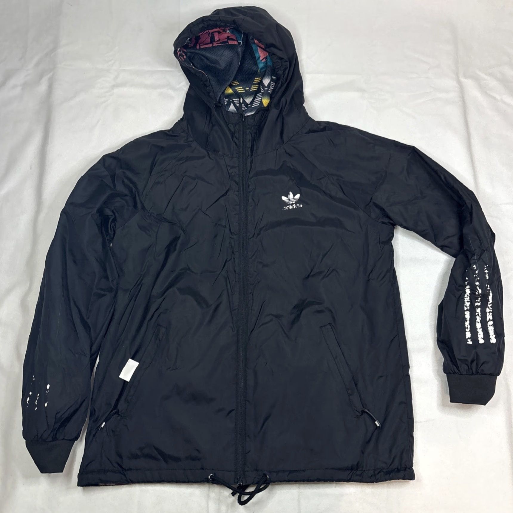 Adidas VINTAGE Adidas Full Zip Reversible Track Jacket Hoodie Mens Large Black And Floral Size US L / EU 52-54 / 3 - 6 Thumbnail