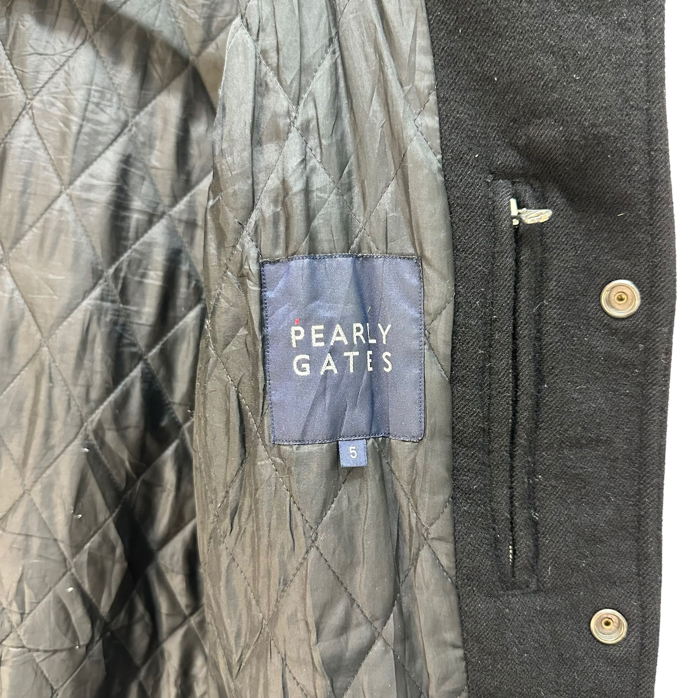 Japanese Brand PEARLY GATES WOOL LEATHER VARSITY JACKET #8180-209 Size US M / EU 48-50 / 2 - 14 Thumbnail