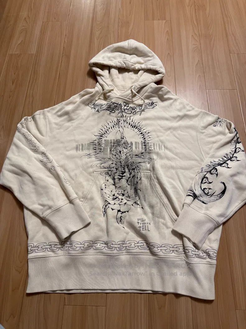 Givenchy Givenchy Pattern Printed Oversized Hooded Sweatshirt Size US M / EU 48-50 / 2 - 1 Thumbnail