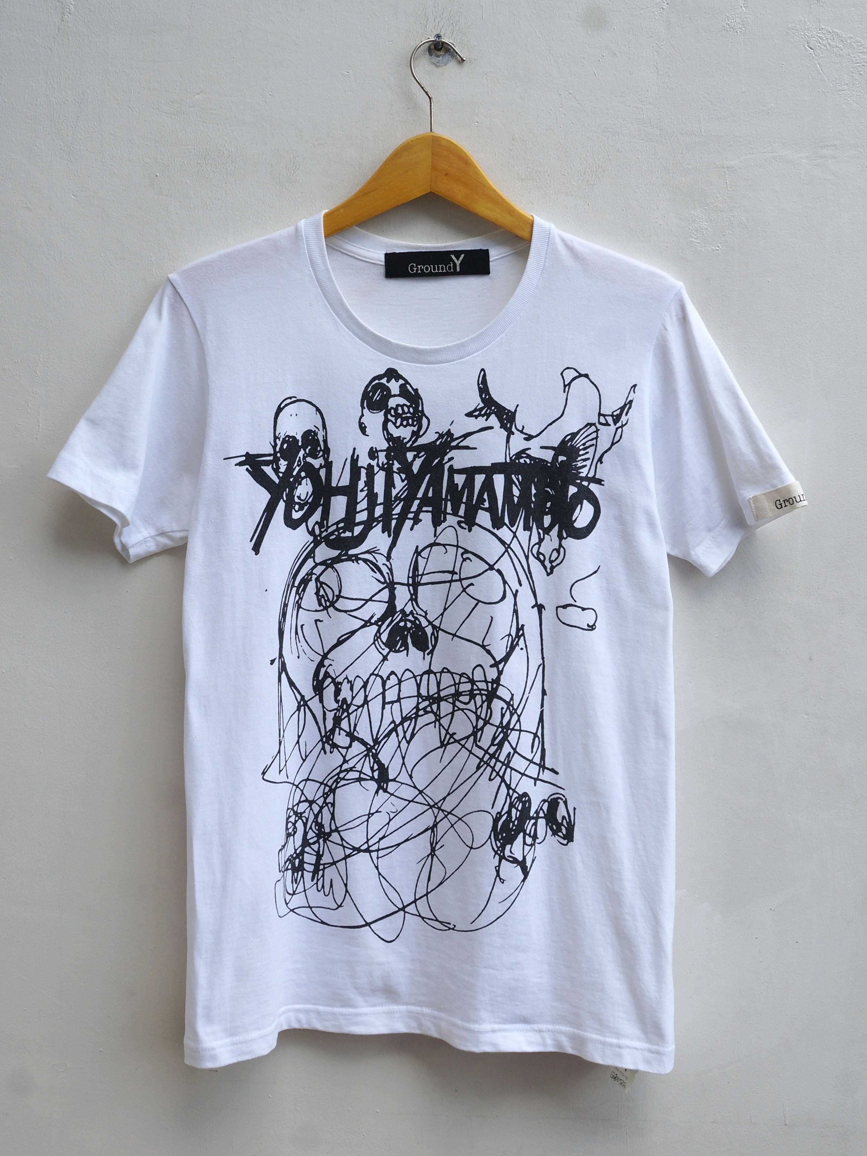 Ground Y × Yohji Yamamoto Ground Y Yohji Yamamoto Skull Punk Tshirt Size 3 (on tag). Size US S / EU 44-46 / 1 - 1 Thumbnail