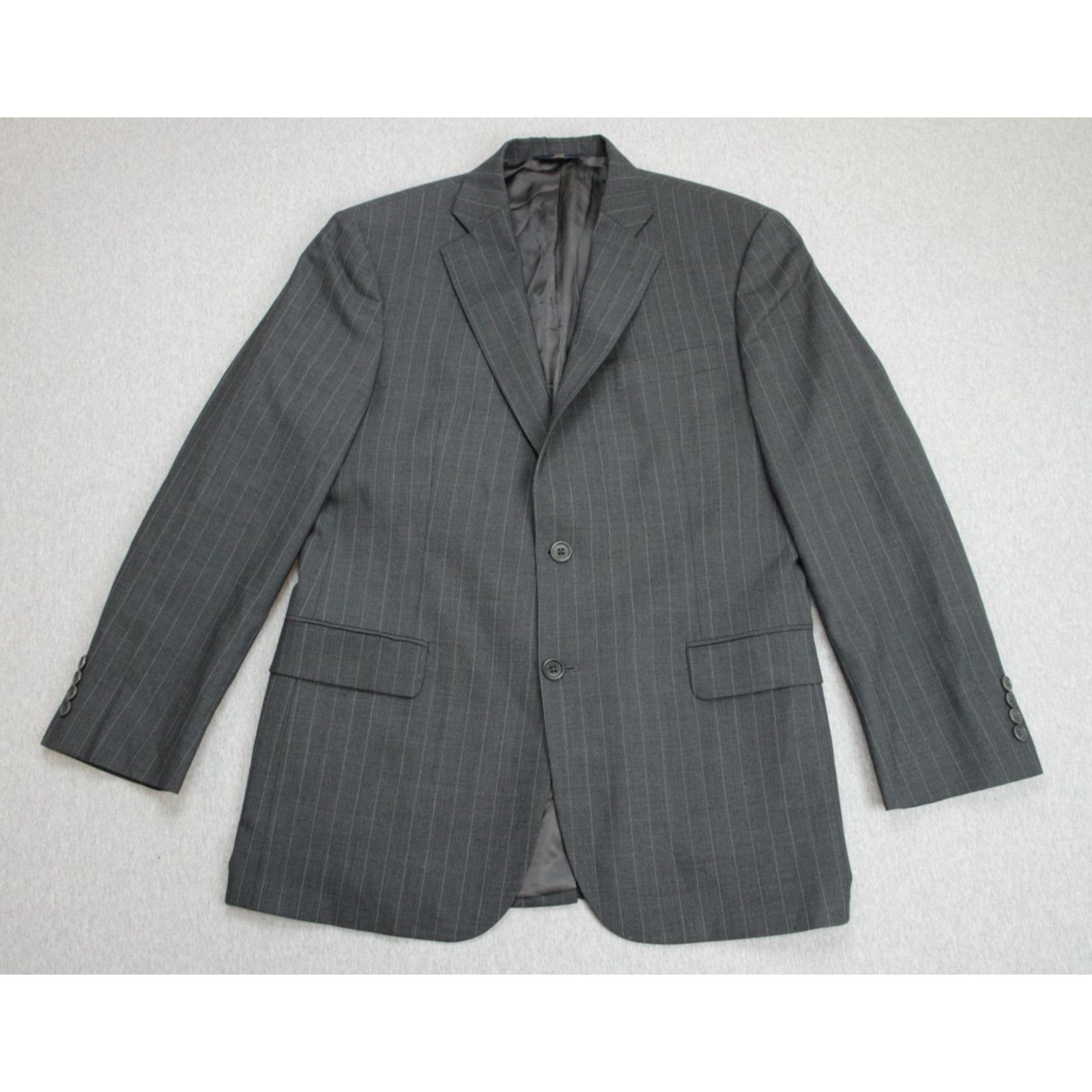 Brooks Brothers Brooks Brothers Suit Men 41R Gray 346 Pinstripe Wool Blend Size 40R - 3 Thumbnail