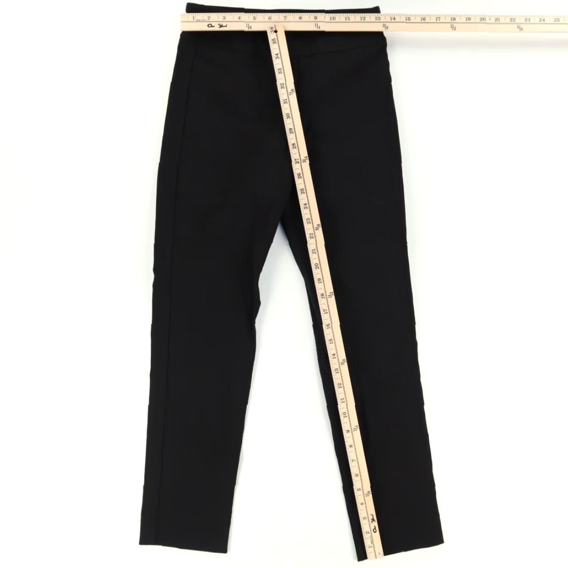 Vintage Krazy Larry Rayon Woven Career Pants Black Women's 2 Size 26" / US 2 / IT 38 - 3 Thumbnail