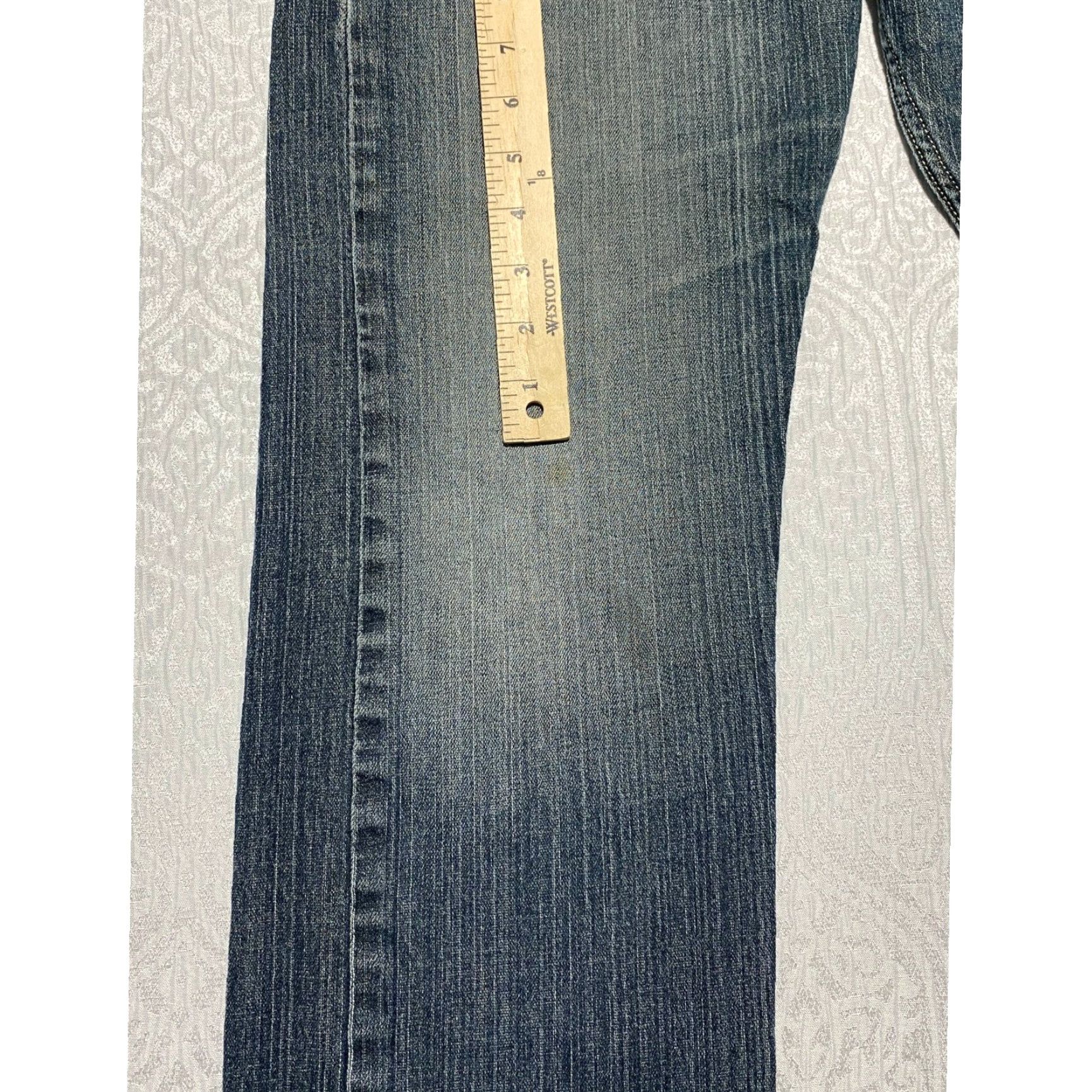 Levi's Levi's 505 Regular Fit Jeans Men W33 L30 Medium Wash Blue Denim Cotton Straight Stock Power: Logo Size US 33 - 2 Thumbnail