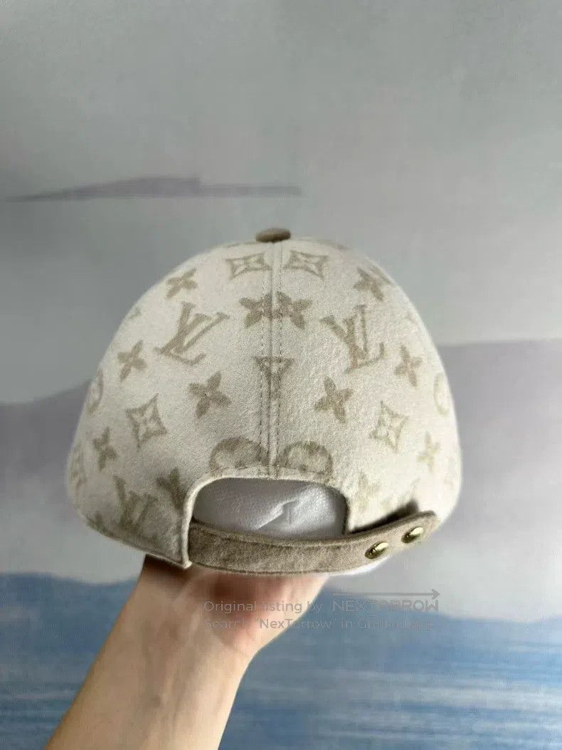 Louis Vuitton Louis Vuitton Khaki full print wool baseball cap Size ONE SIZE - 3 Thumbnail