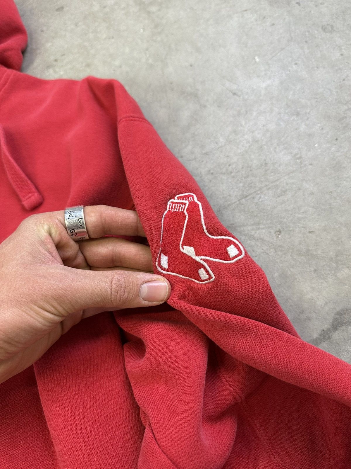 MLB Vintage Boxy Hoodie Boston Red Sox Baseball Sports Spellout Size US XXL / EU 58 / 5 - 3 Thumbnail
