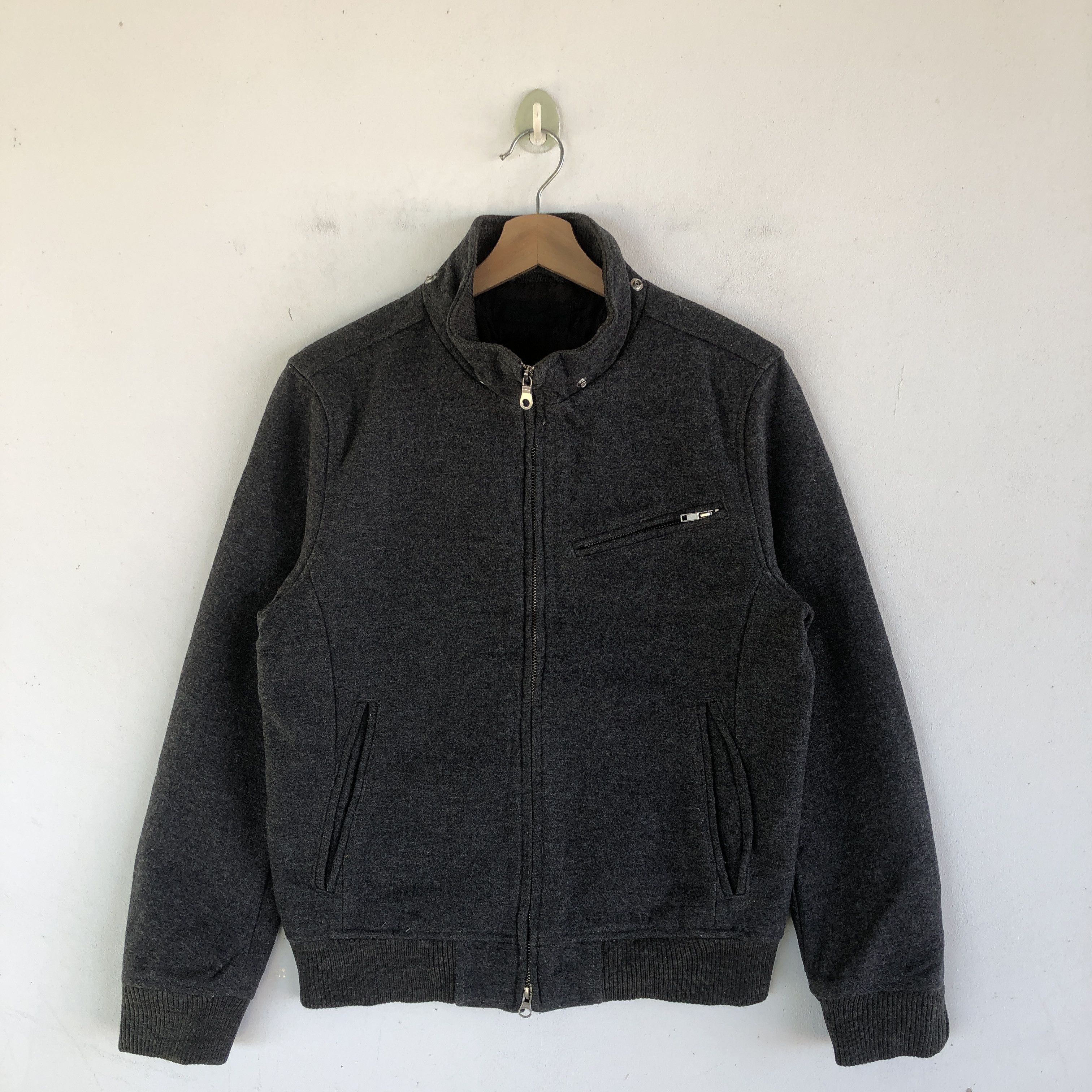 Japanese Brand × Vintage Vintage Plus One Japanese Zipper Wool Jacket Size S / US 4 / IT 40 - 1 Thumbnail