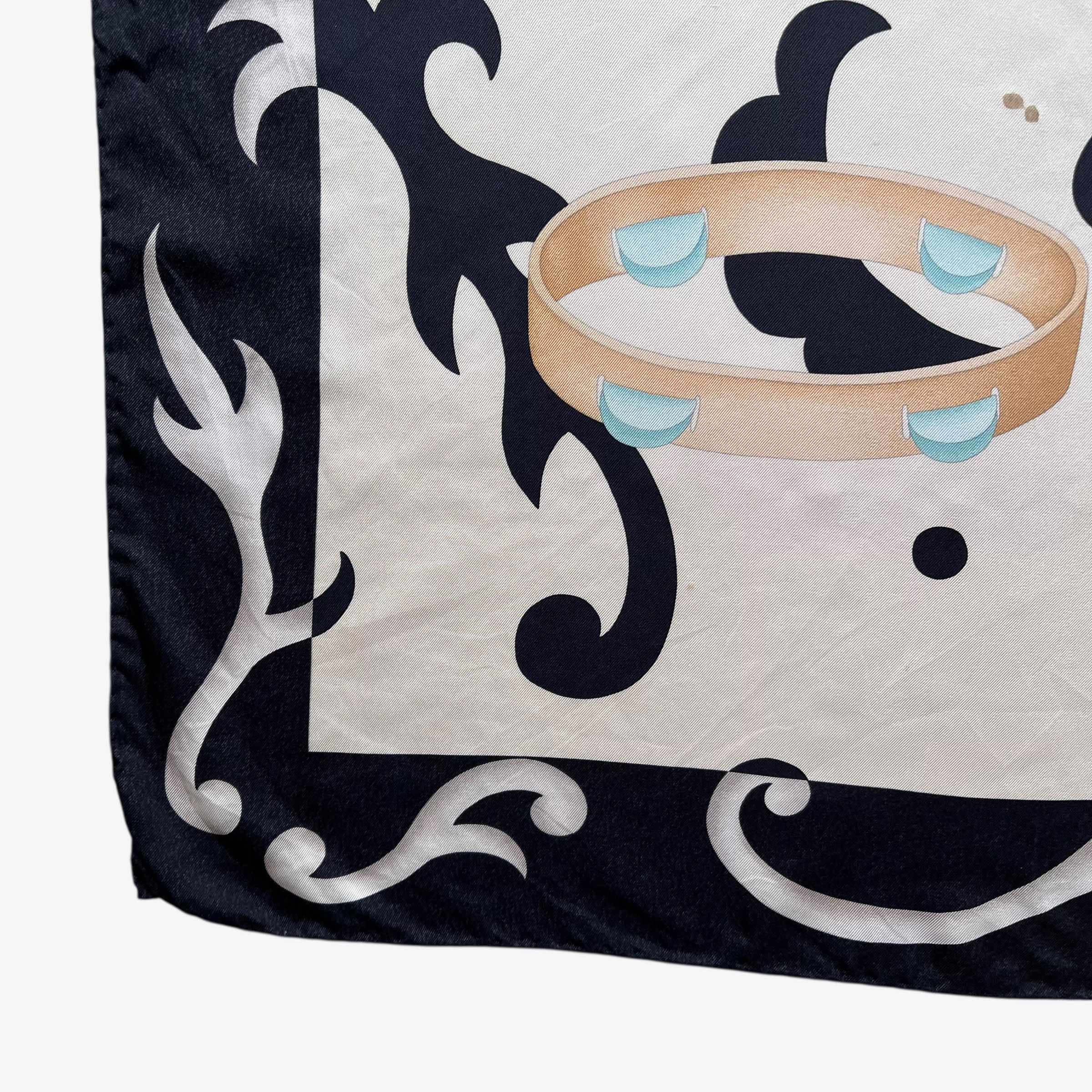 Bvlgari Vintage 80s Bvlgari Abstract Geometric Print Silk Scarf Size ONE SIZE - 6 Thumbnail