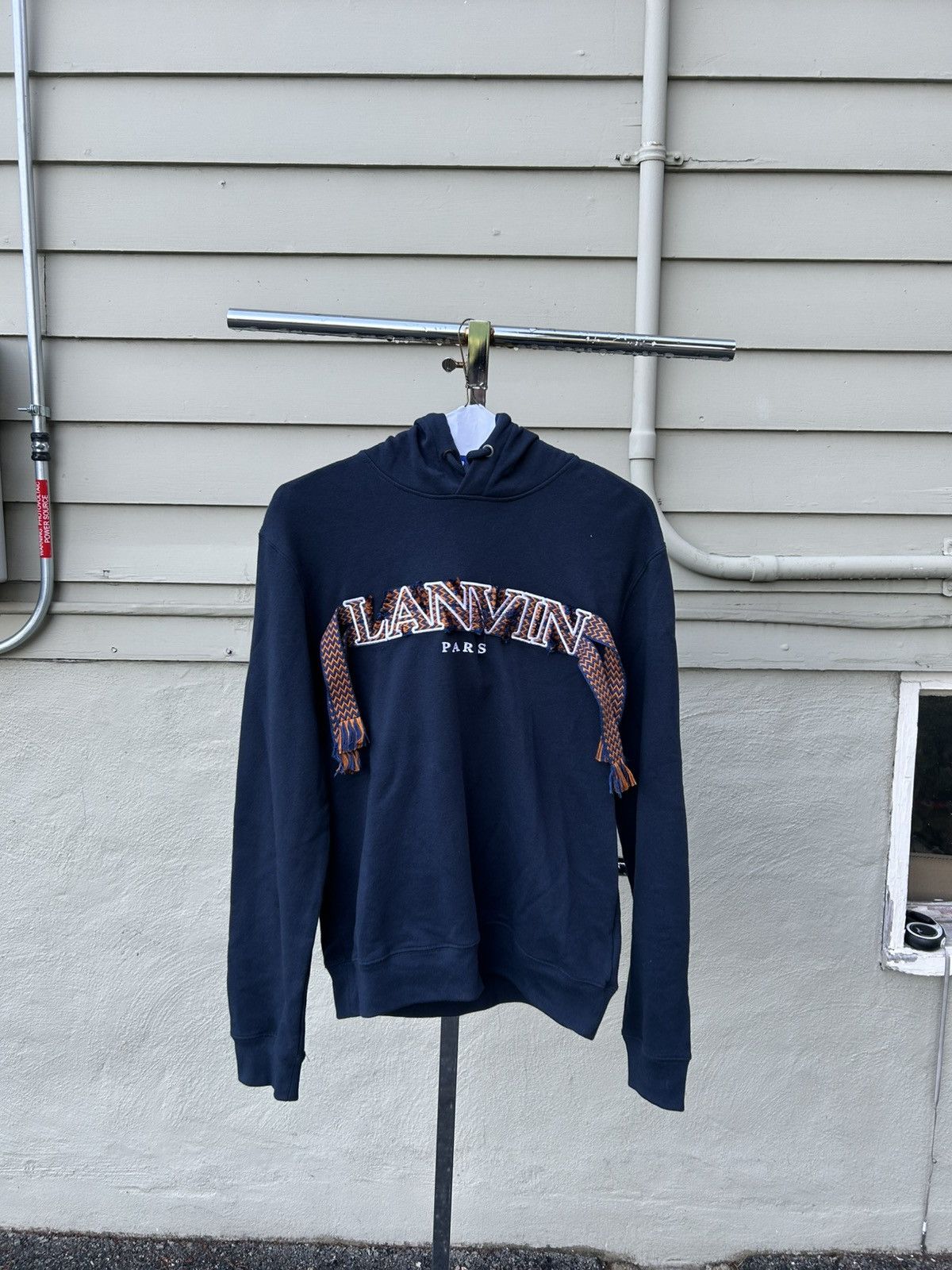 Lanvin Lanvin Navy curb hoodie Size US M / EU 48-50 / 2 - 1 Thumbnail