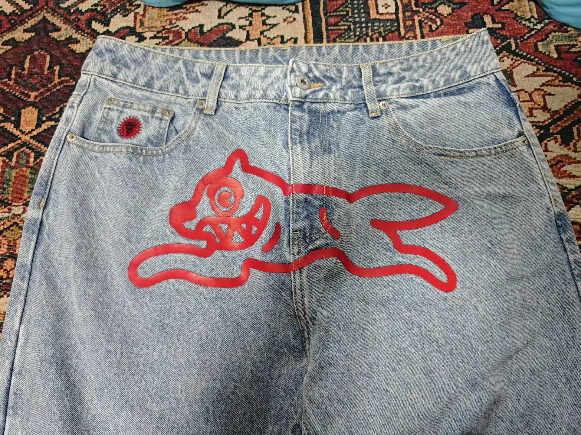 Billionaire Boys Club BILLIONAIRE BOYS CLUB Red Flying Dog Print Jeans Size US 34 / EU 50 - 3 Thumbnail