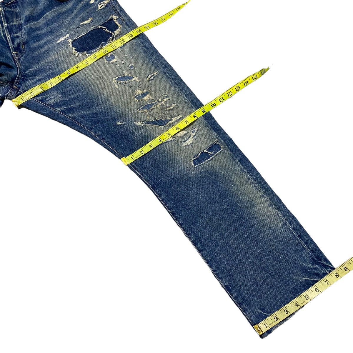 Denim & Supply Ralph Lauren Denim And Supply Ralph Lauren Distress Denim Patchwork Jeans Size US 38 / EU 54 - 24 Thumbnail