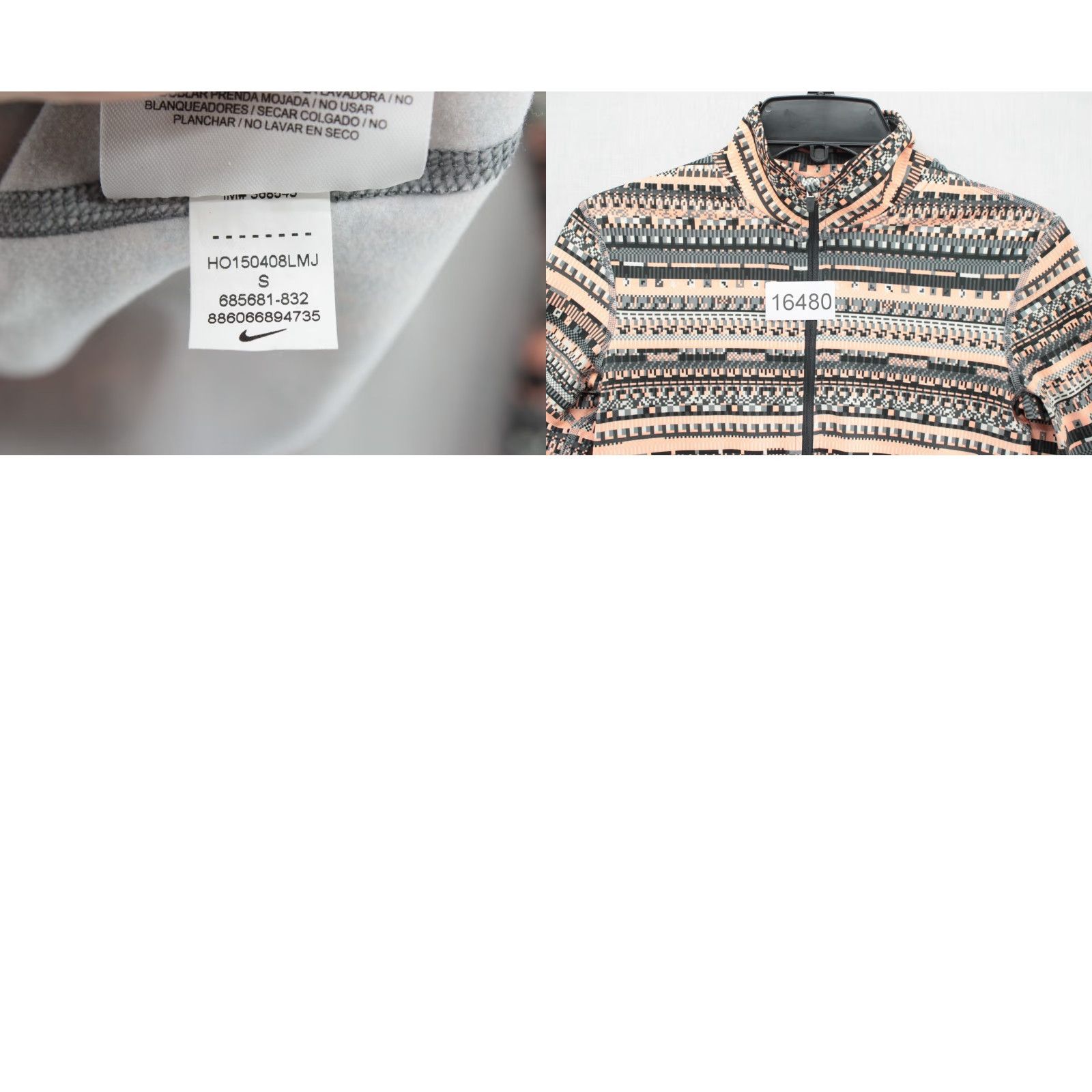 Nike Nike Pro Womens Multicolor HyperWarm Static 1/2 Zip Long Sleeve Pullover Size S Size S / US 4 / IT 40 - 8 Thumbnail
