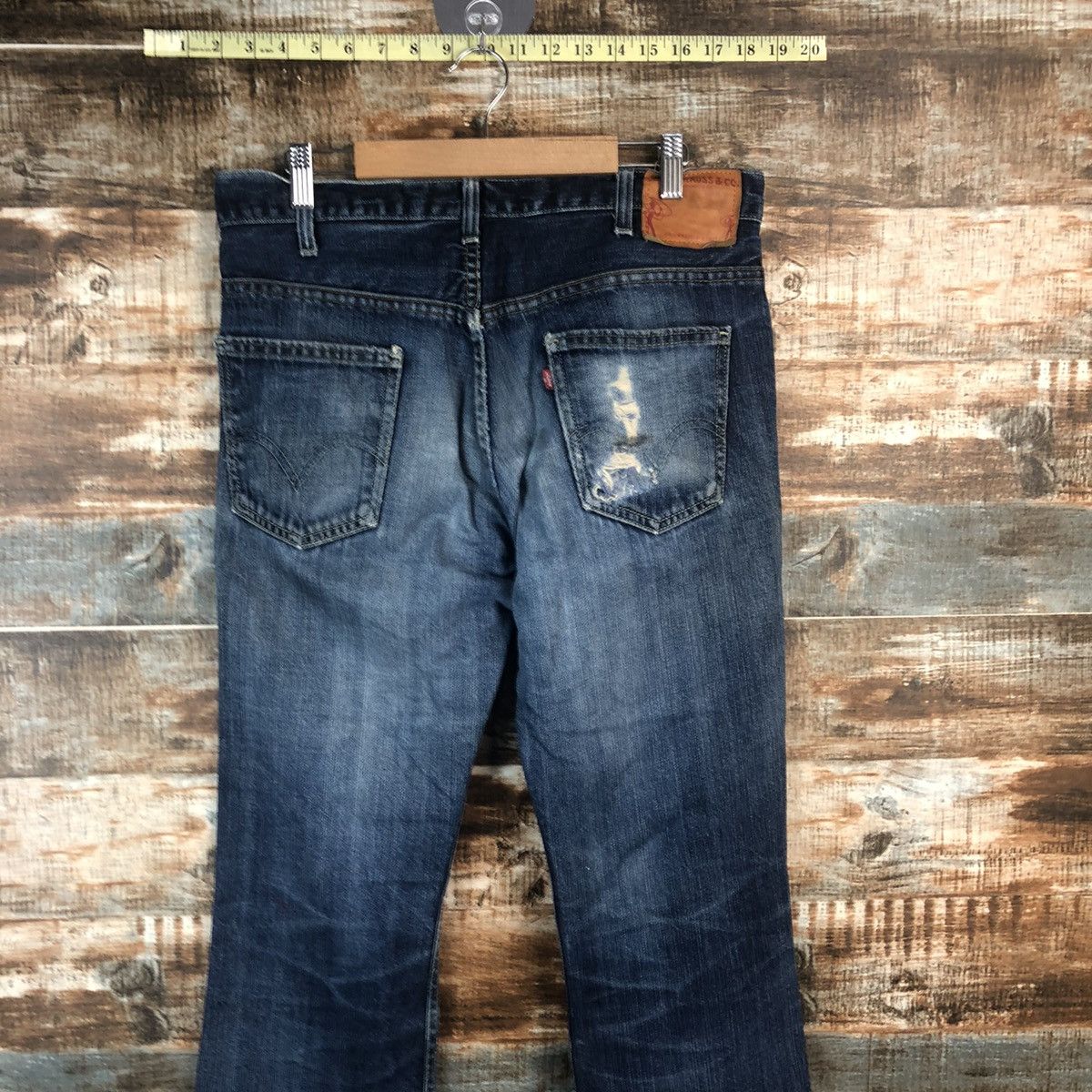 Levi's DL Levis Blue Distressed Denim Pants #C307 Size US 32 / EU 48 - 14 Thumbnail