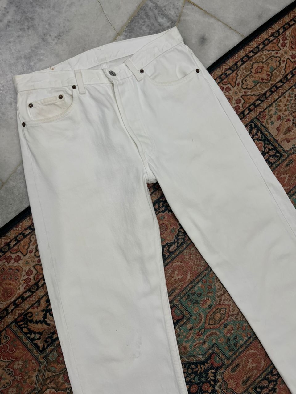 Levi's Vintage 1990’s Levis 501 white colour Size US 32 / EU 48 - 3 Thumbnail