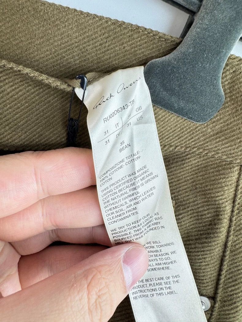 Rick Owens Rick owens Khaki Bolan banana jeans with side zip jeans Size US 31 - 5 Thumbnail