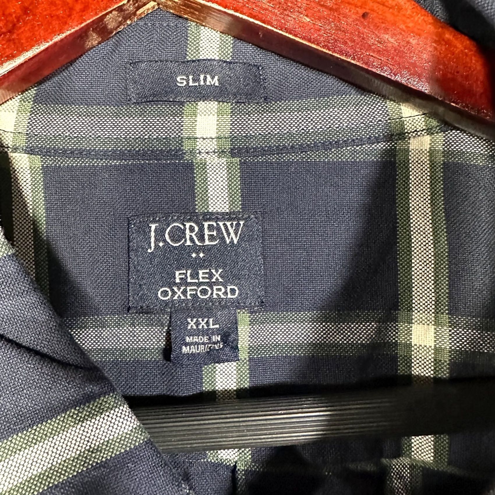 J.Crew J.CREW Shirt Mens XXL Slim Flex Oxford Blue White Cotton Plaid Button Down Pocket Casual Workwear Size US XXL / EU 58 / 5 - 5 Thumbnail