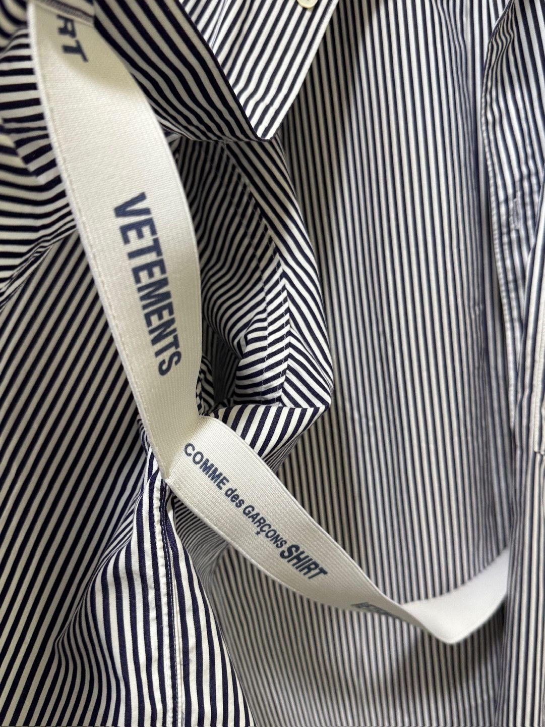 Comme des Garcons SHIRT × Vetements VETEMENTS COMME des GARCONS 17SS striped shirts Demna SS17 Size US L / EU 52-54 / 3 - 6 Thumbnail