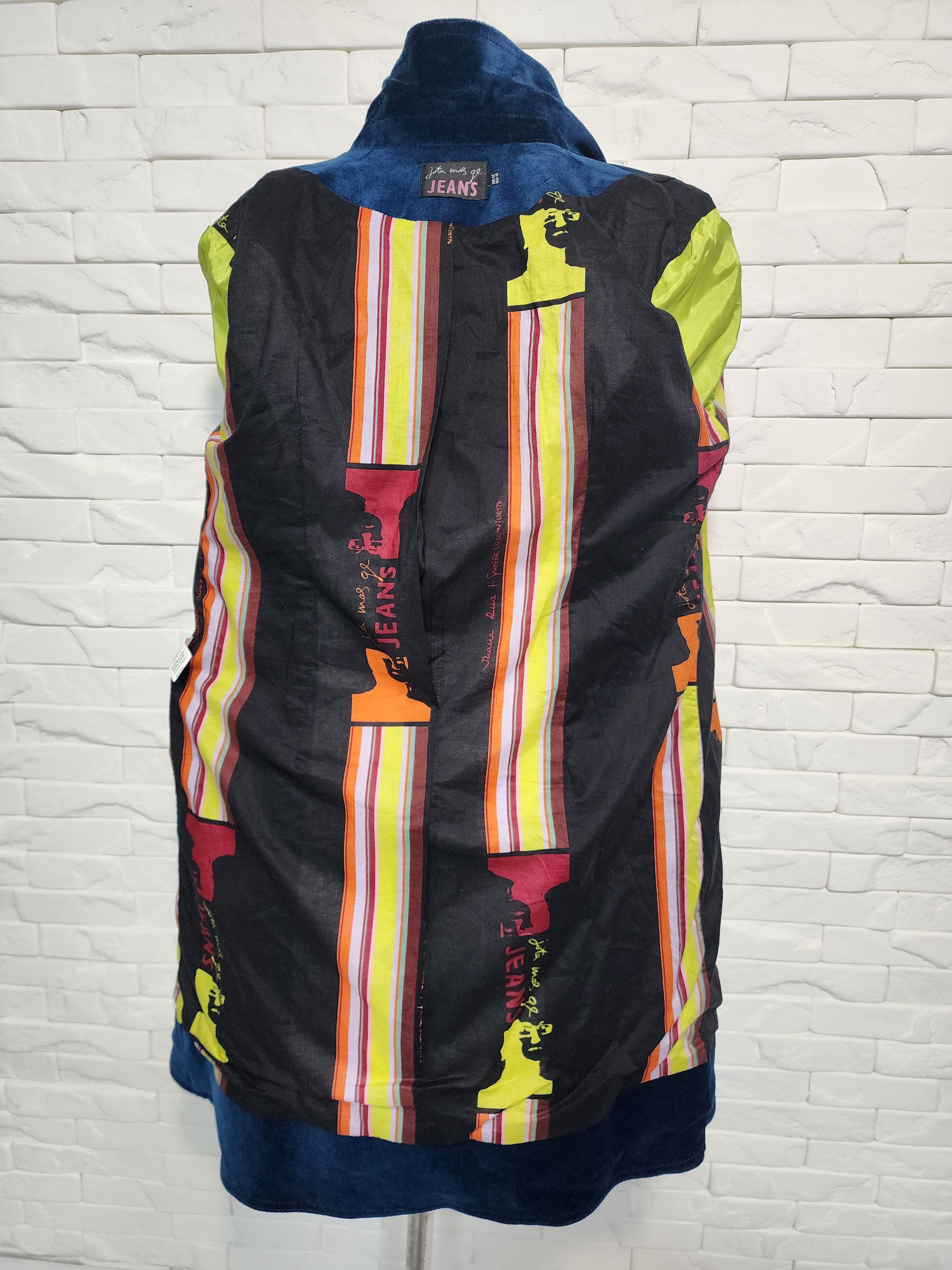 Designer Women's Multi-colored Cotton Jacket. Size L / US 10 / IT 46 - 7 Thumbnail