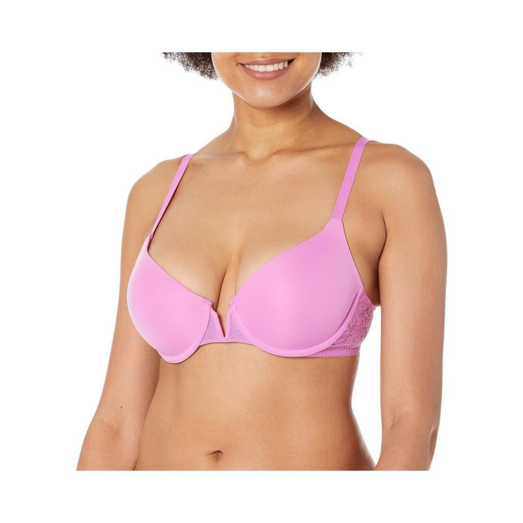 Wolford NWT Wolford Straight Laced Demi Cup Bra 85D 38D Orchid Pink Size ONE SIZE - 2 Thumbnail