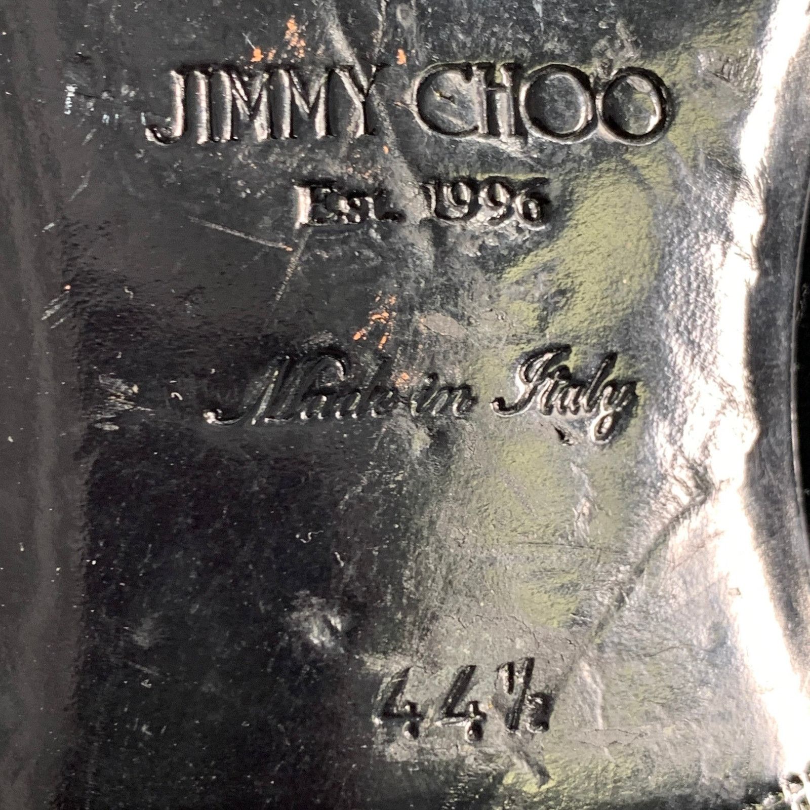 Jimmy Choo JIMMY CHOO Size 11.5 Black Grey Glitter Velvet Loafers Size US 11.5 / EU 44-45 - 9 Thumbnail