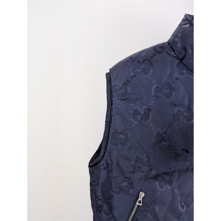 Gucci o1rshd1 Nylon Canvas GG Jumbo Gilet in Navy Size US M / EU 48-50 / 2 - 5 Thumbnail