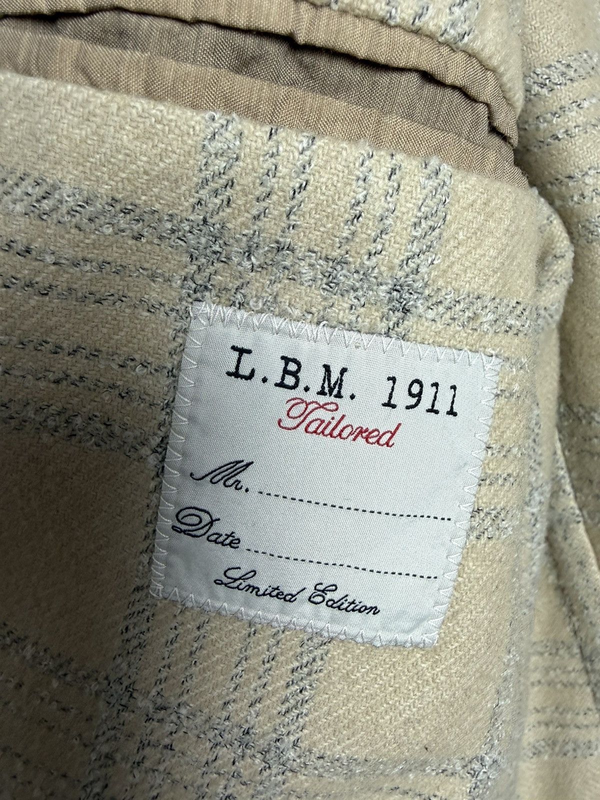 L.B.M. 1911 L.B.M. 1917 Jack Checked Cotton/Wool Blazer Grey size 48R M Size 48R - 9 Thumbnail