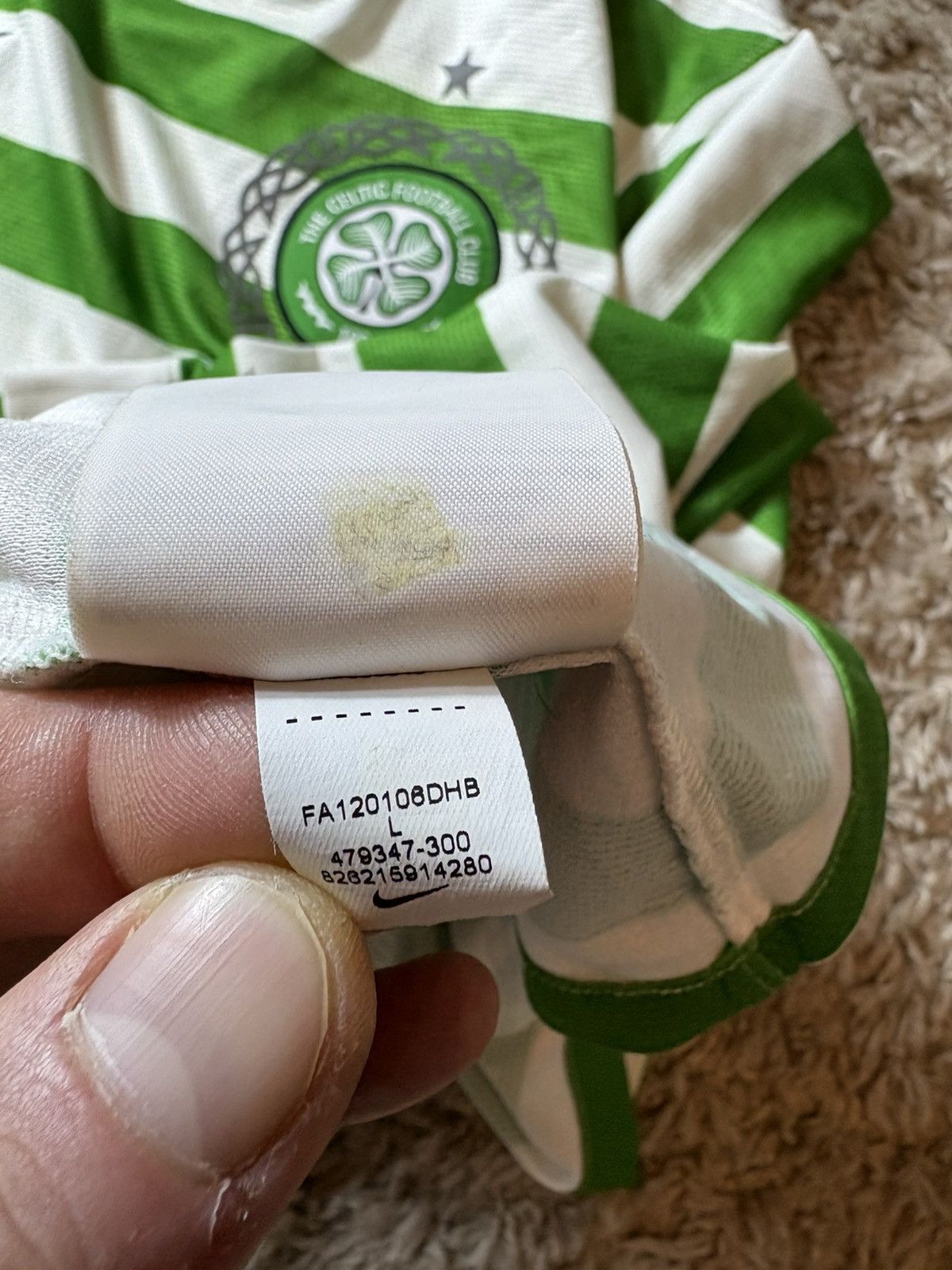 Nike 1888-2013 Nike Celtic FC Glasgow Home Football Shirt SIZE L Size US L / EU 52-54 / 3 - 7 Thumbnail