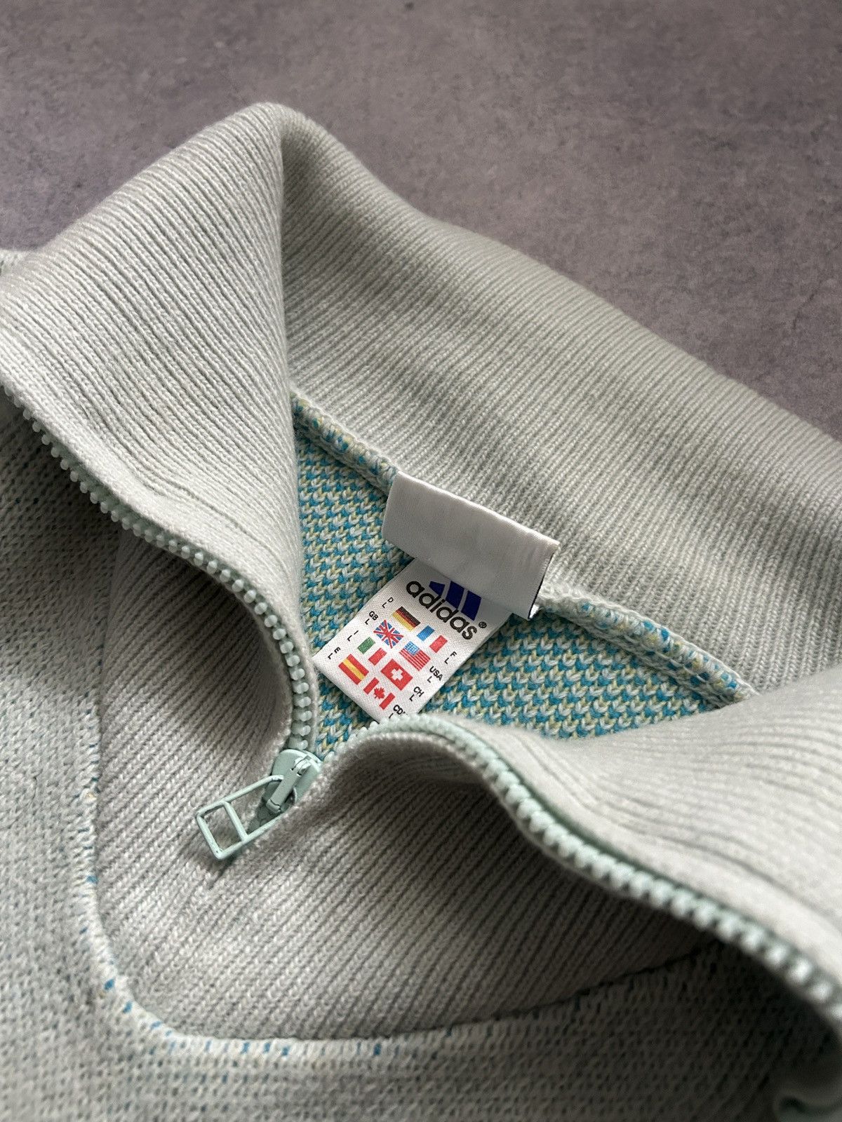 Adidas ❗️Very Rare❗️Adidas 1/4 zip vintage wool sweatshirt mens Size US L / EU 52-54 / 3 - 4 Thumbnail